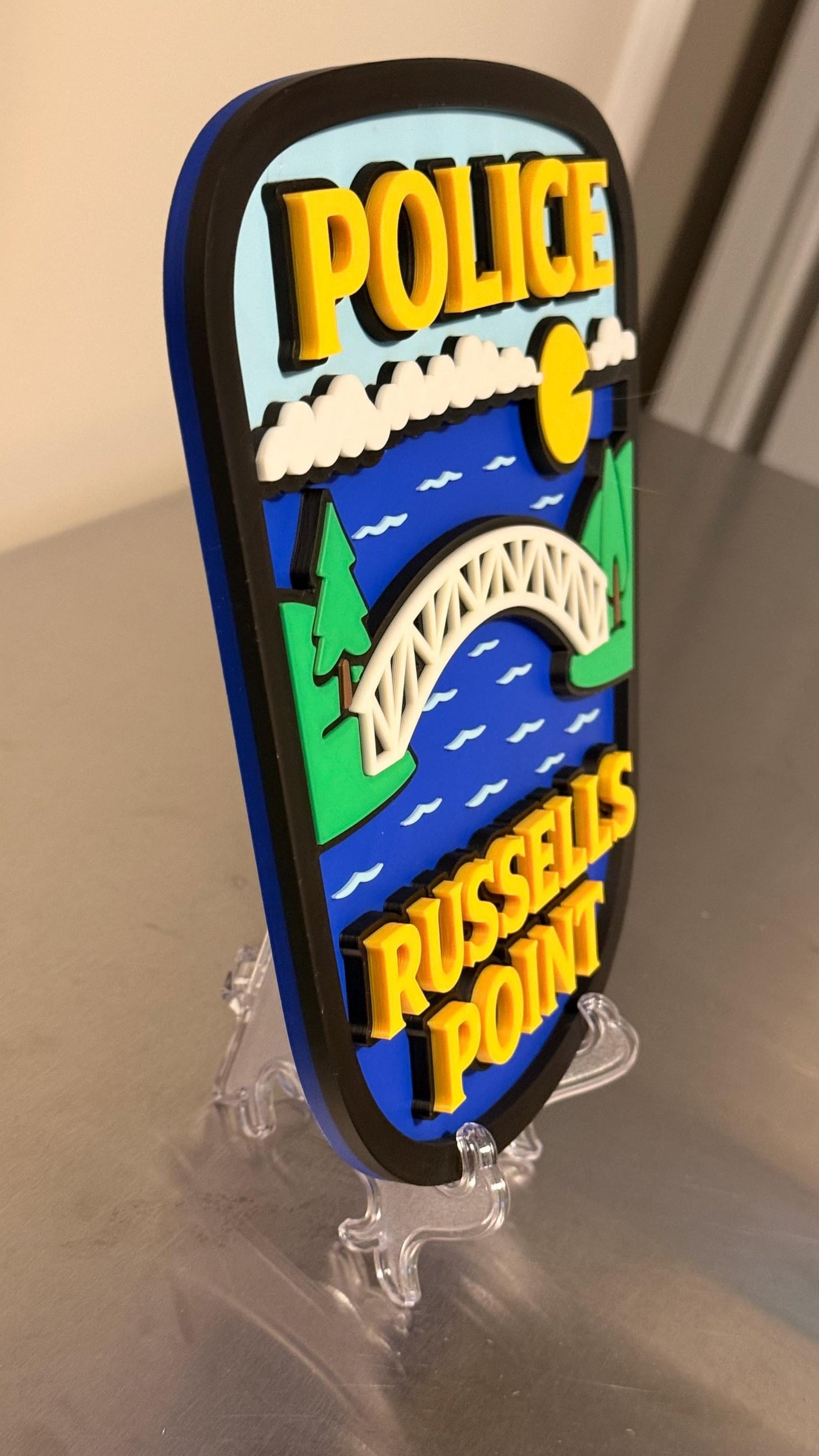 Russells Point Police Department 3D Embossed Plaque - First Responder Wall Art Ohio OH