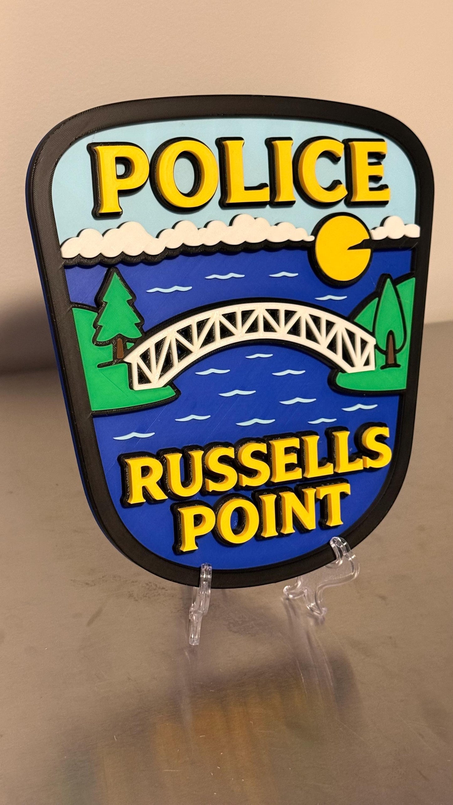 Russells Point Police Department 3D Embossed Plaque - First Responder Wall Art Ohio OH