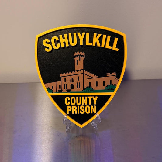 Schuylkill County Prison 3D Display Plaque - First Responder Wall Art PA Pennsylvania