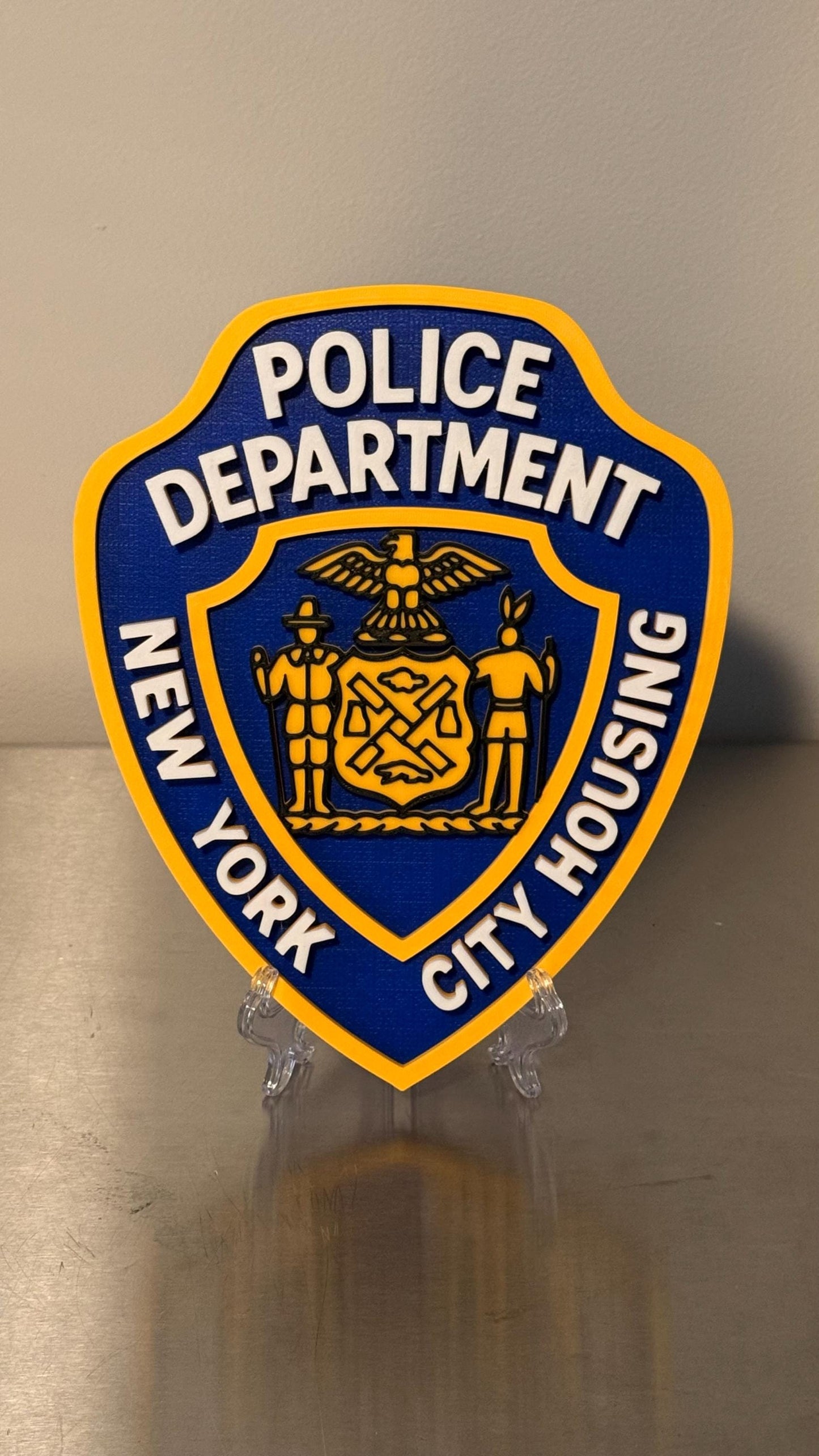 New York City Housing Police 3D Embossed Display Plaque: NYC Police Department Wall Art