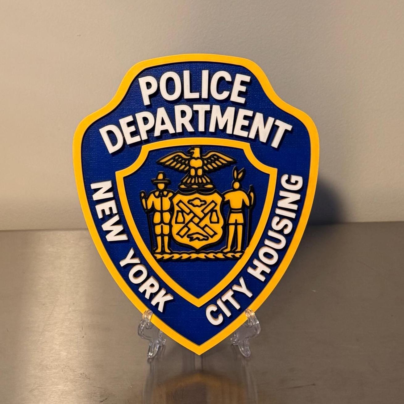 New York City Housing Police 3D Embossed Display Plaque: NYC Police Department Wall Art