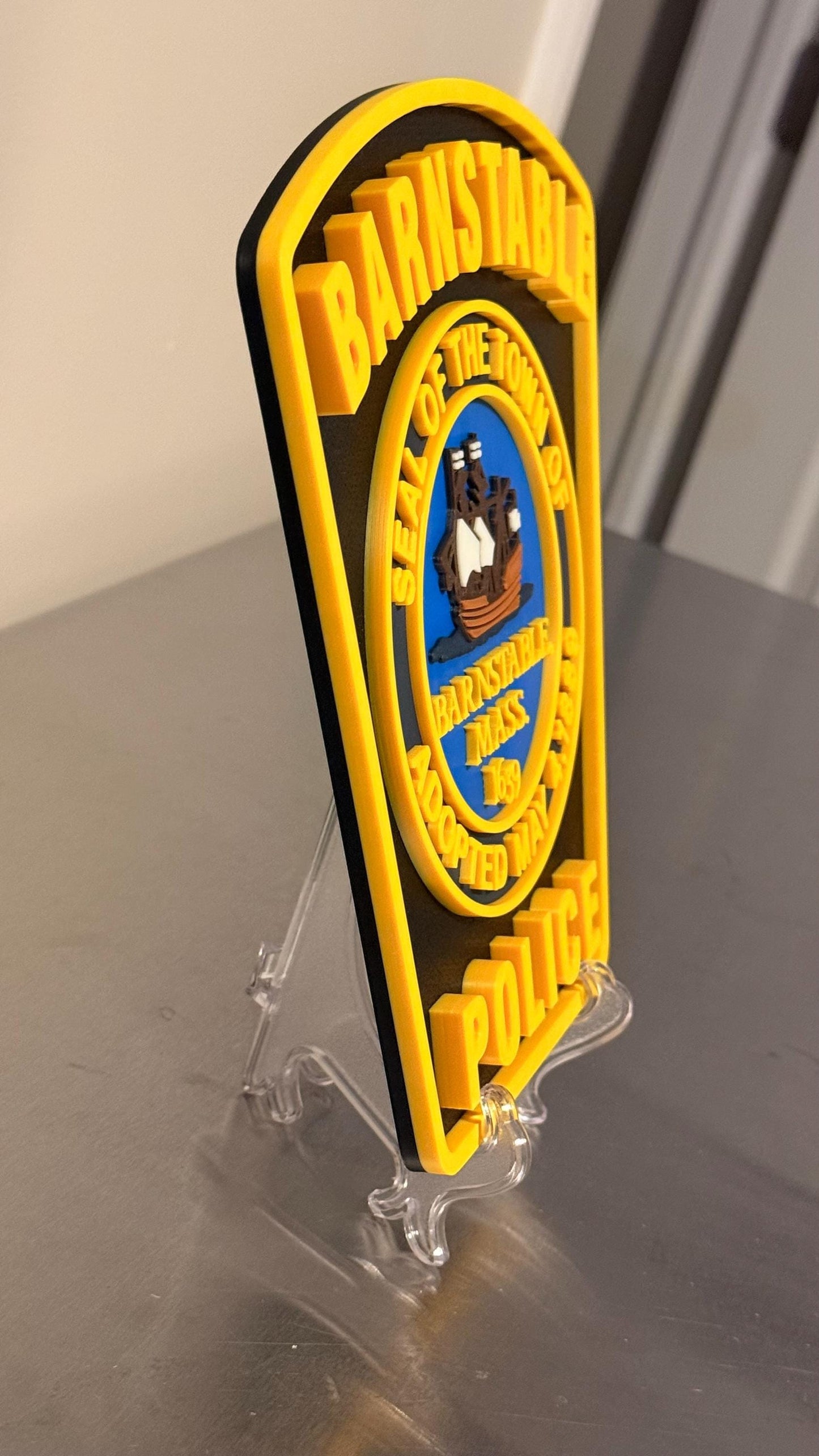 Barnstable Police Department MA 3D Plaque : Wall or Shelf Display Massachusetts