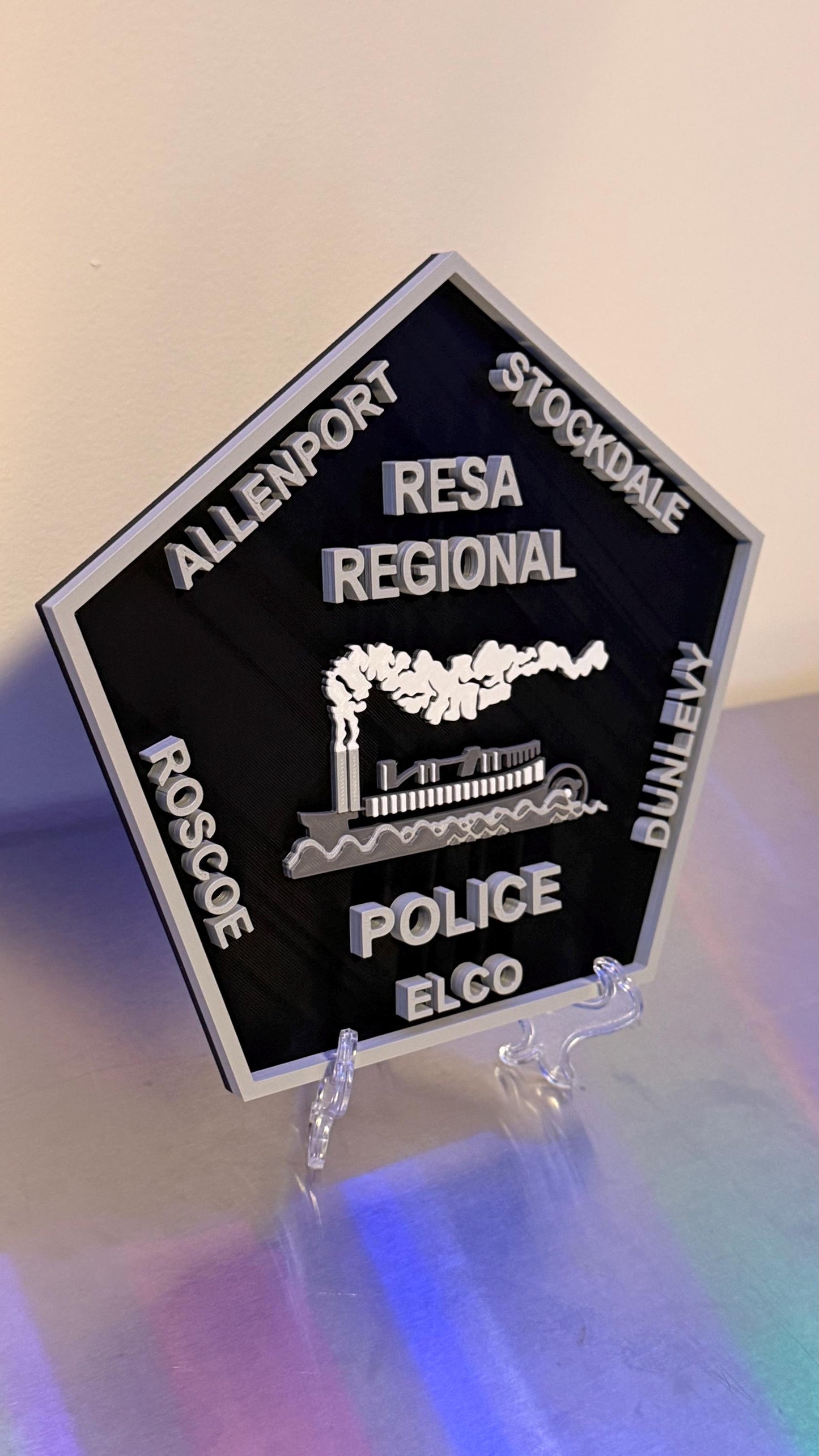 Resa Regional Police Plaque: First Responder Wall Art Pennsylvania