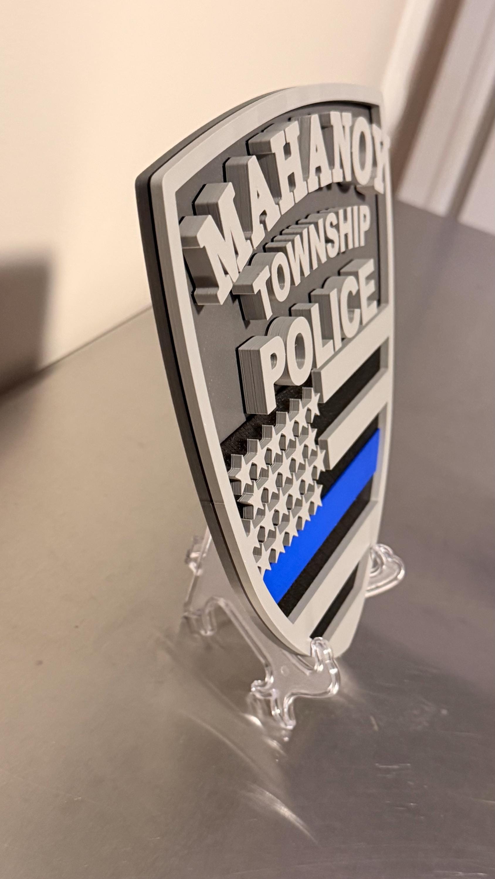 Mahanoy Township Police Department 3D Embossed Plaque - Pennsylvania First Responder Wall Art