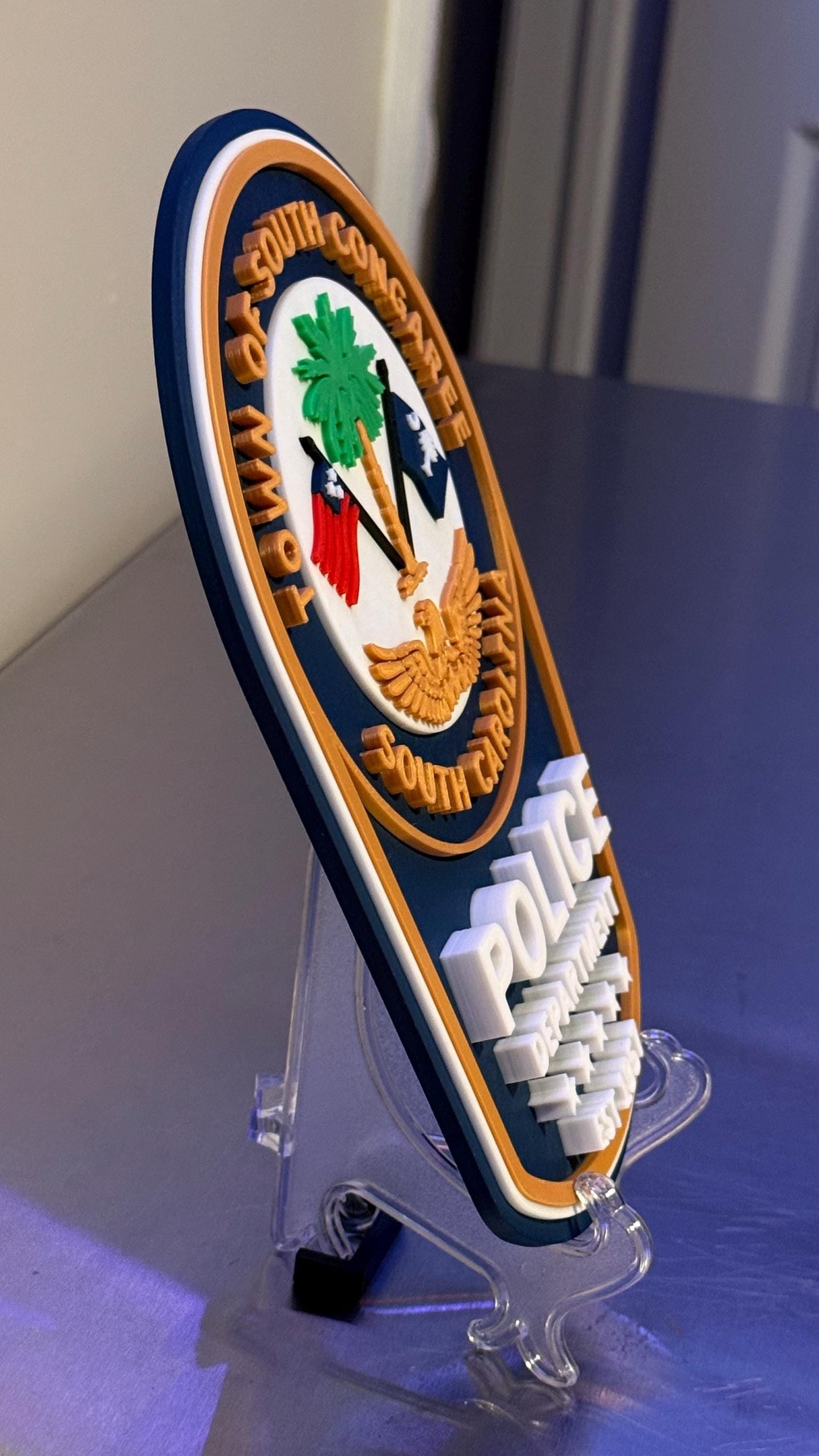 Town of South Congaree SC Police Department Plaque – First Responder Wall Decor South Carolina