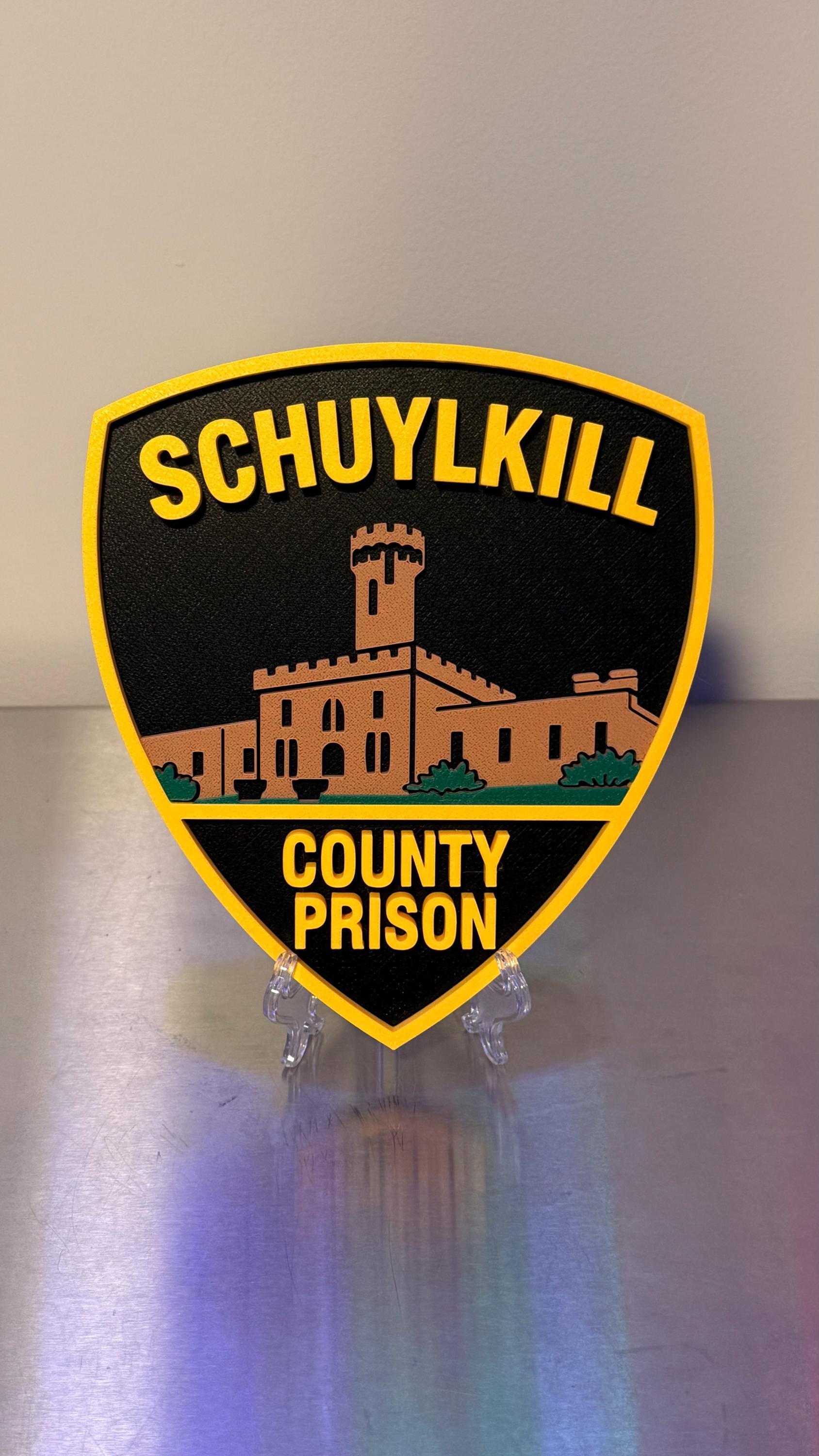 Schuylkill County Prison 3D Display Plaque - First Responder Wall Art PA Pennsylvania