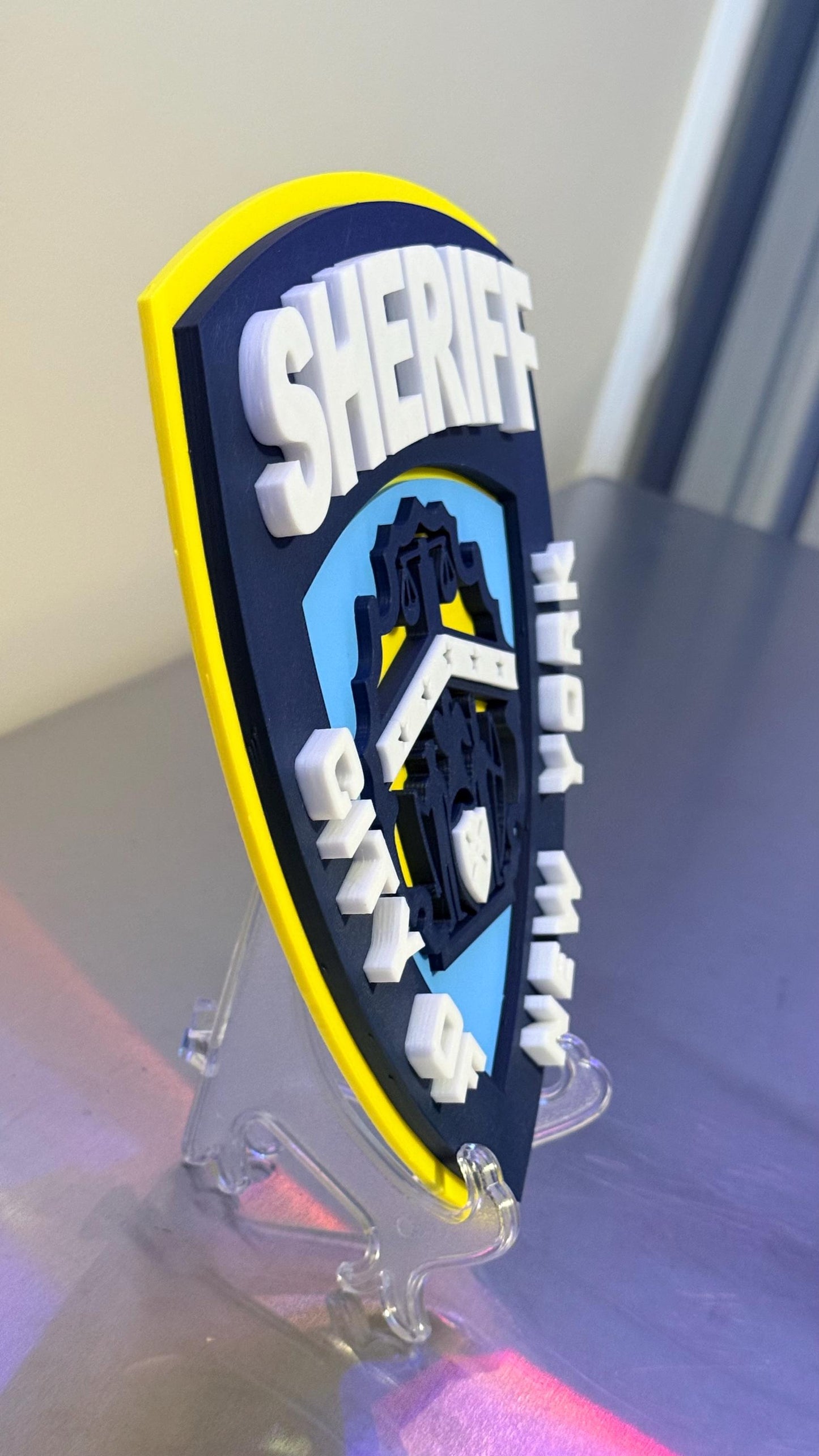 New York City Sheriff 3D Embossed Display Plaque: NYC Sheriff Wall Art