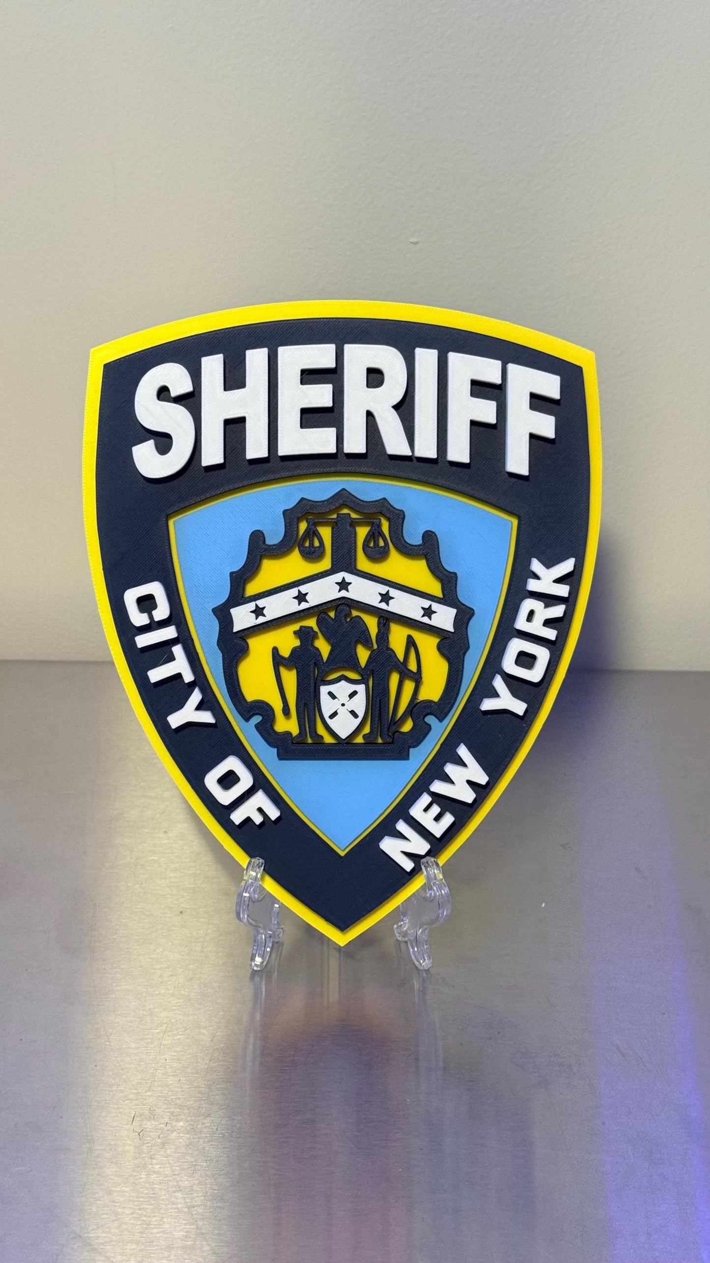 New York City Sheriff 3D Embossed Display Plaque: NYC Sheriff Wall Art