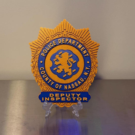 Nassau County Police Deputy Inspector Shield 3D Display Plaque NY Police Gift New York
