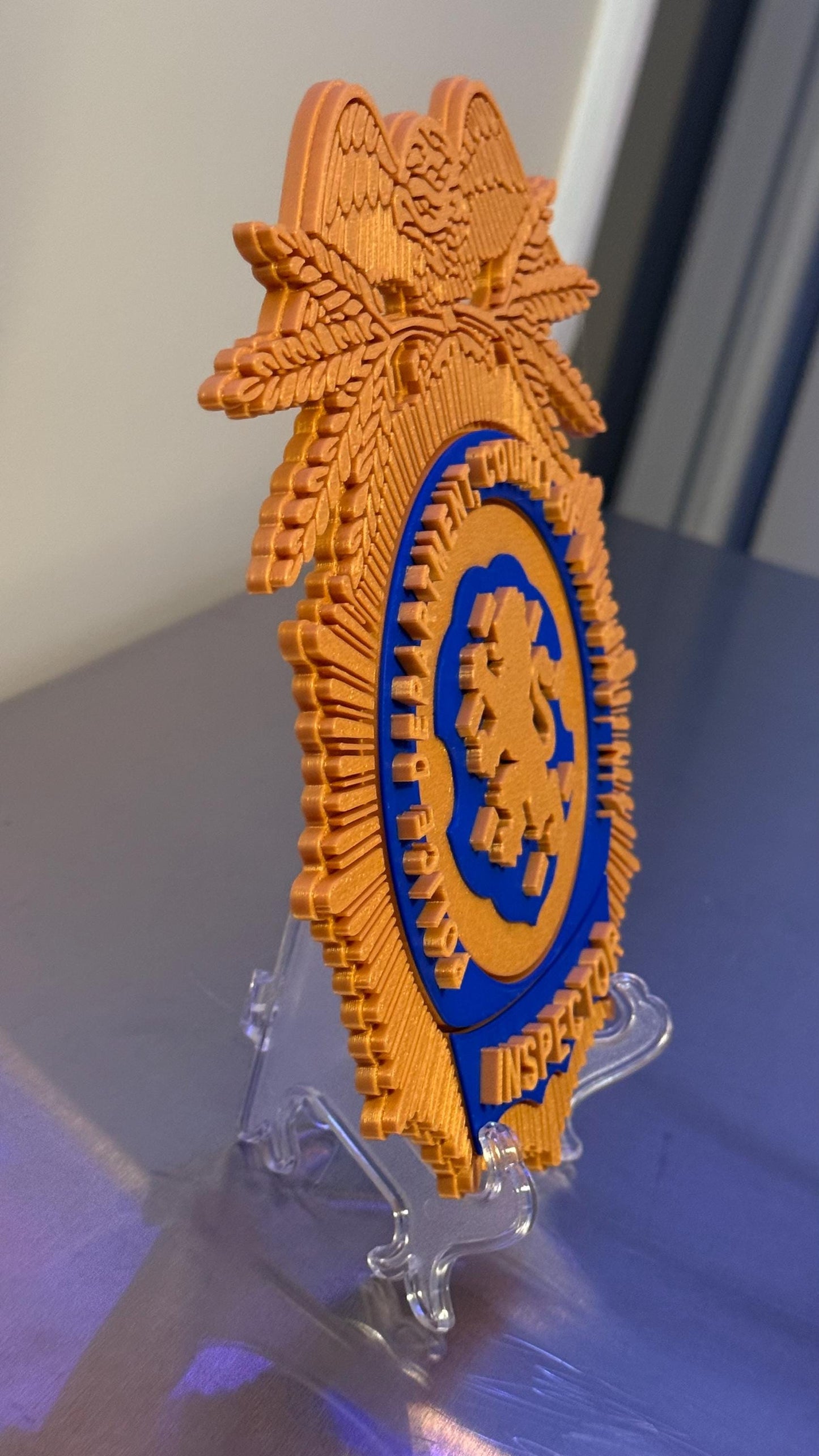 Nassau County Police Inspector Shield 3D Display Plaque NY Police Gift New York
