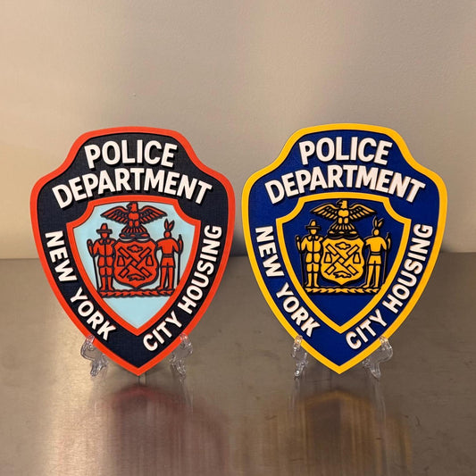 New York City Housing Police 3D Embossed Display Plaque: NYC Police Department Wall Art