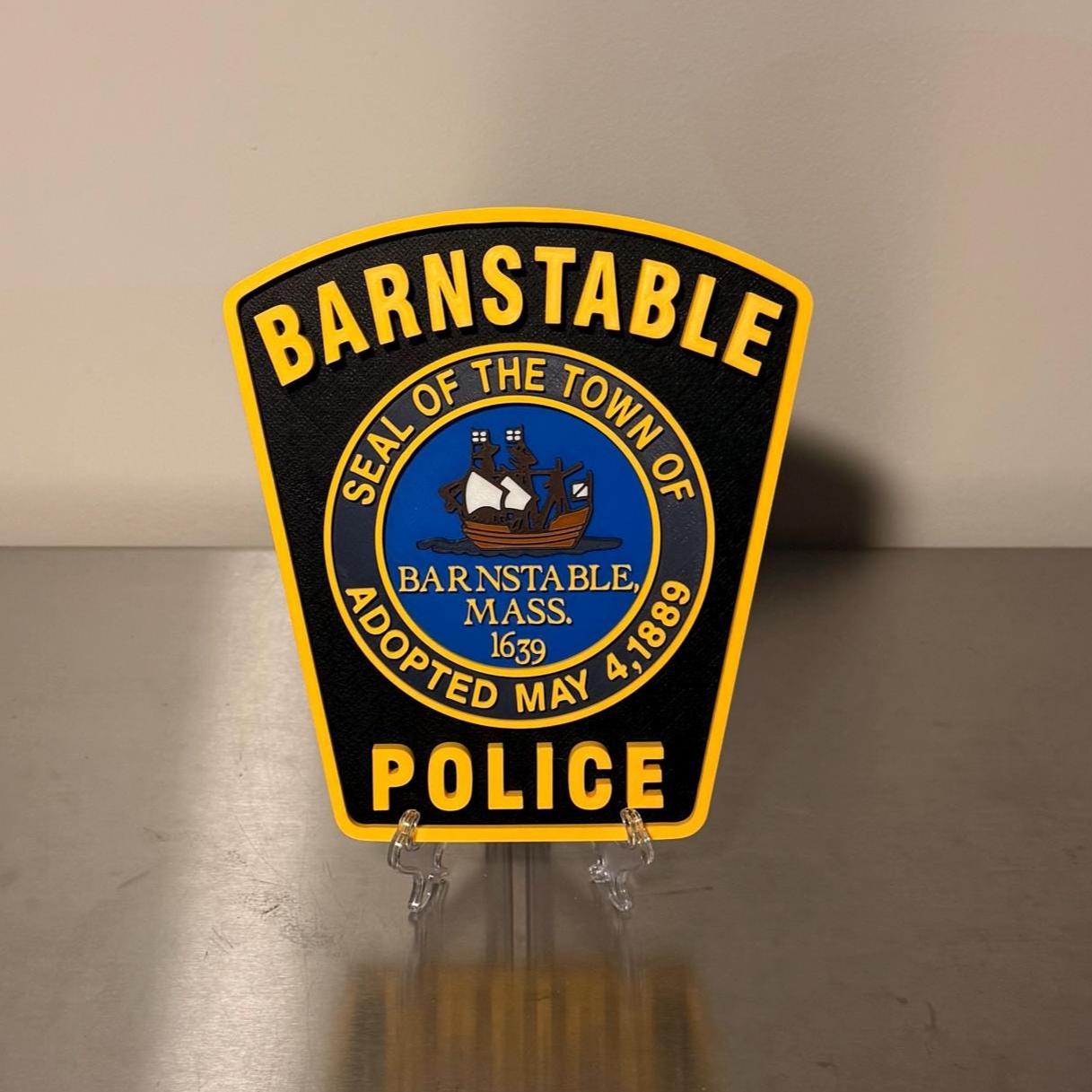 Barnstable Police Department MA 3D Plaque : Wall or Shelf Display Massachusetts
