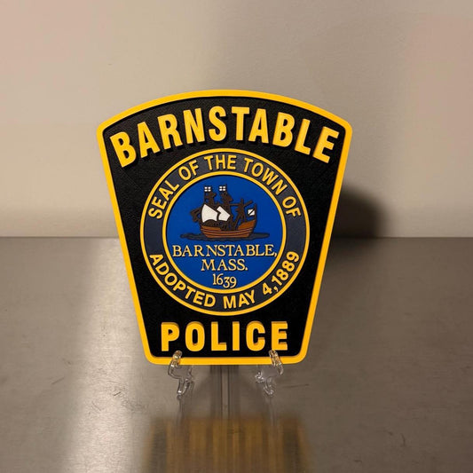 Barnstable Police Department MA 3D Plaque : Wall or Shelf Display Massachusetts