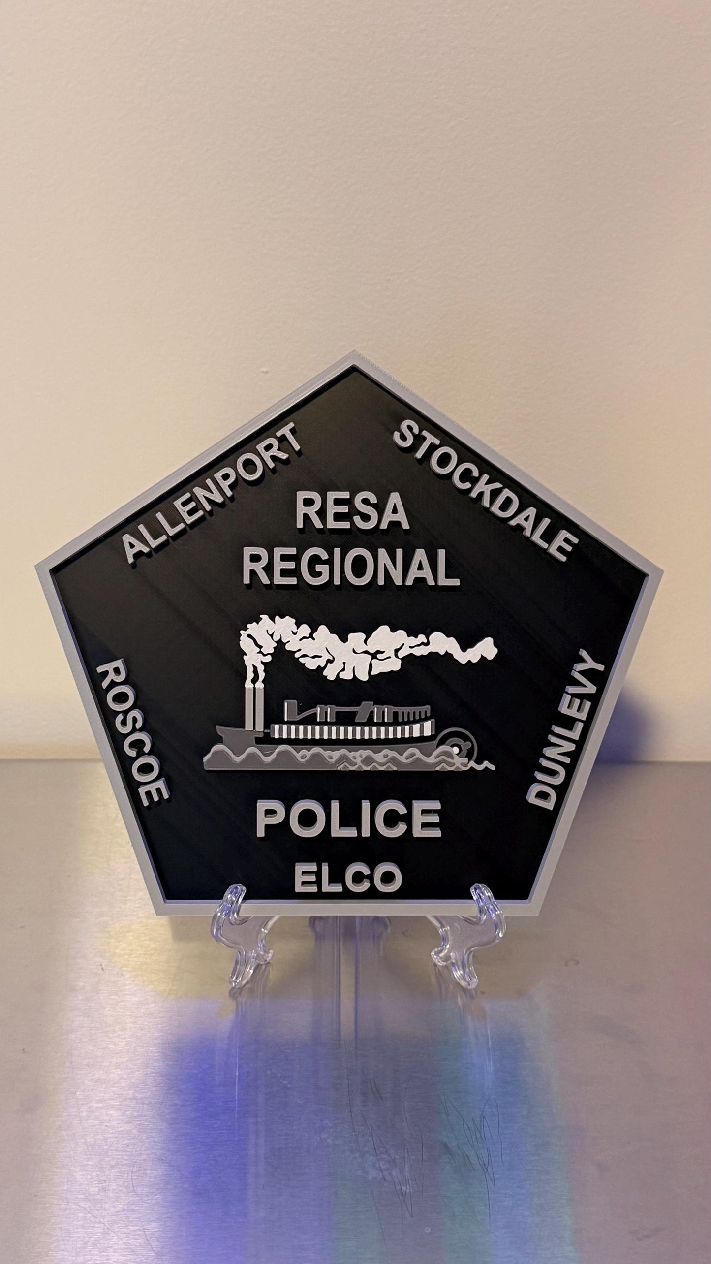 Resa Regional Police Plaque: First Responder Wall Art Pennsylvania