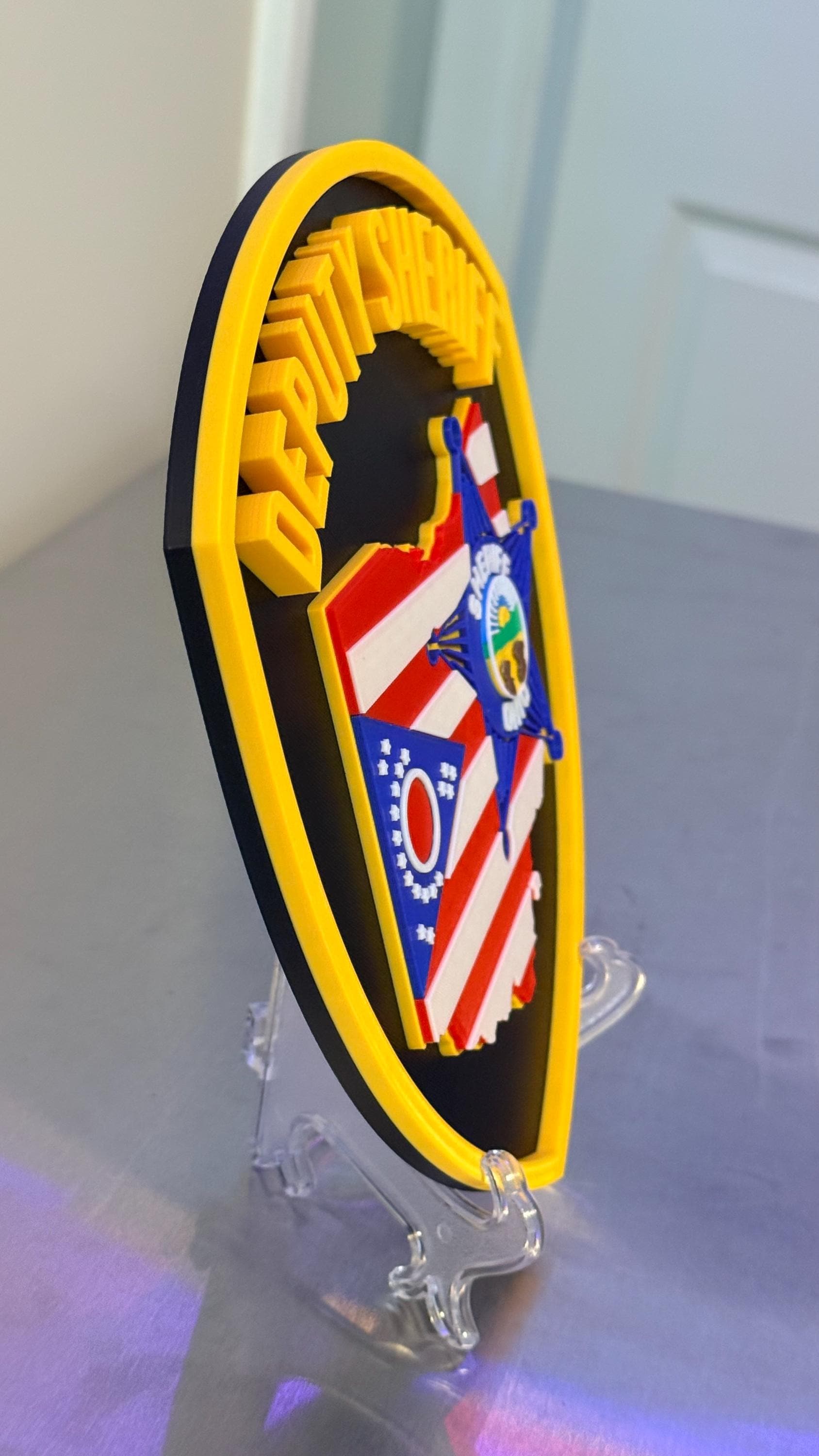 Ohio Deputy Sheriff 3D Plaque - First Responder Wall Art