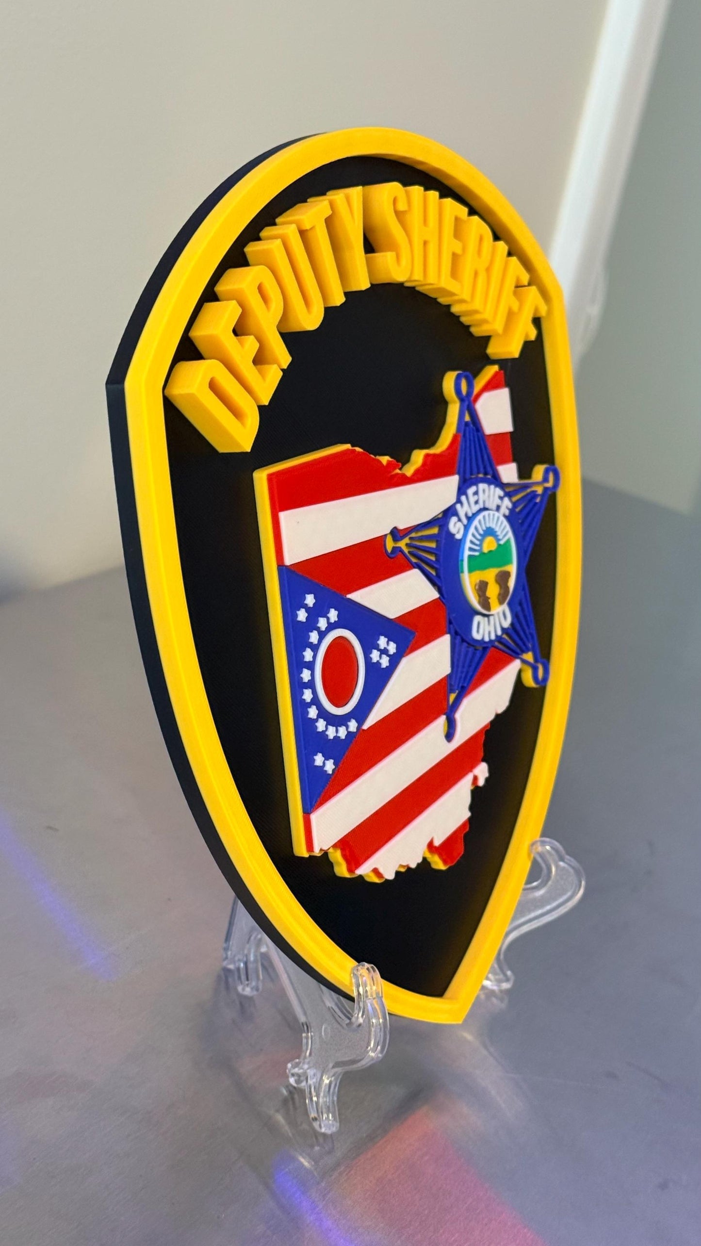 Ohio Deputy Sheriff 3D Plaque - First Responder Wall Art