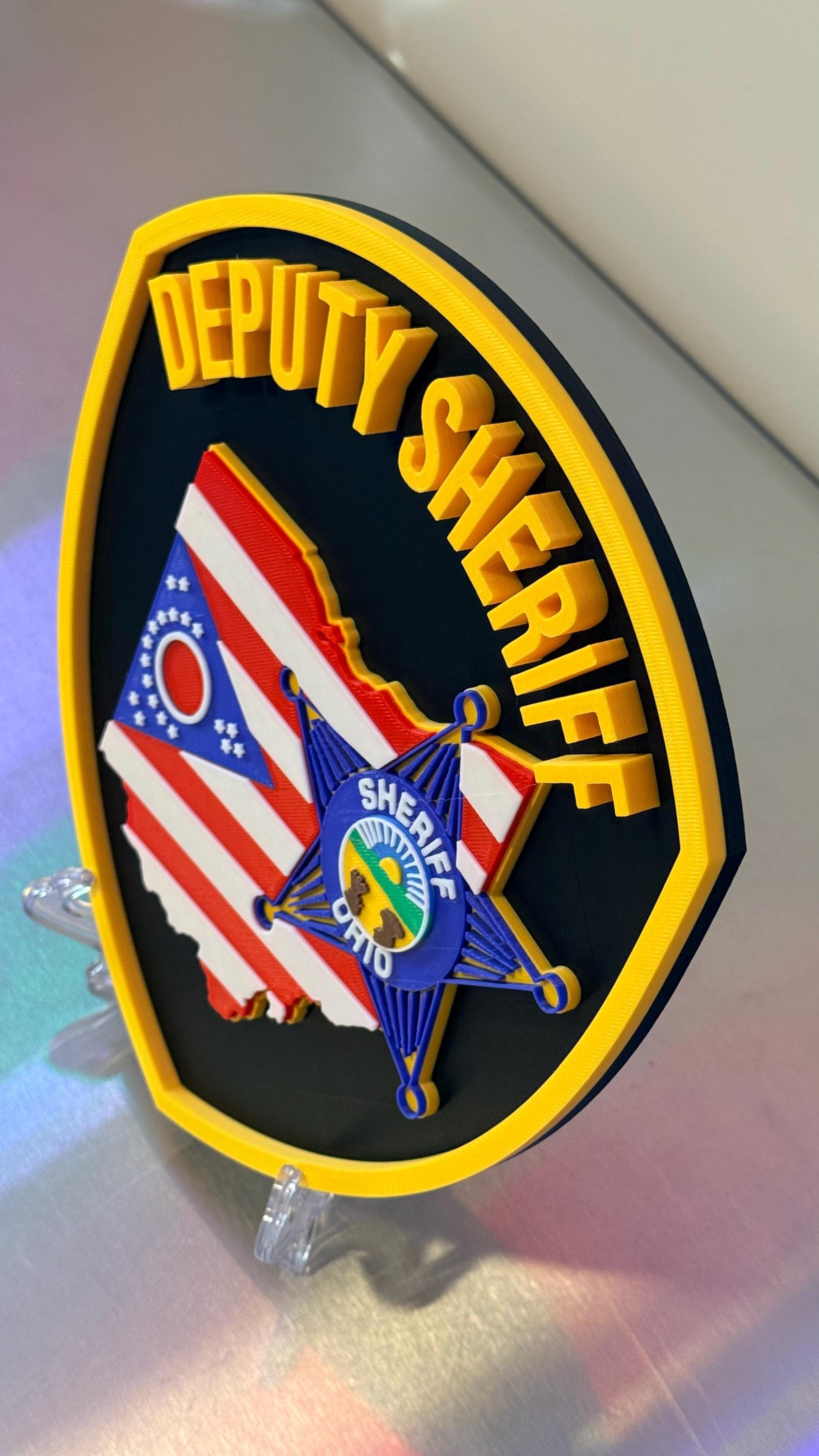 Ohio Deputy Sheriff 3D Plaque - First Responder Wall Art