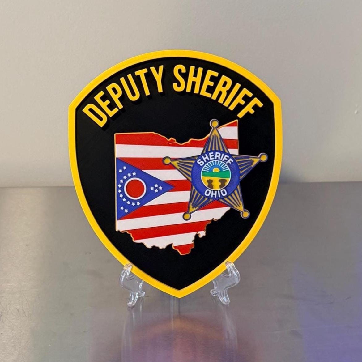 Ohio Deputy Sheriff 3D Plaque - First Responder Wall Art