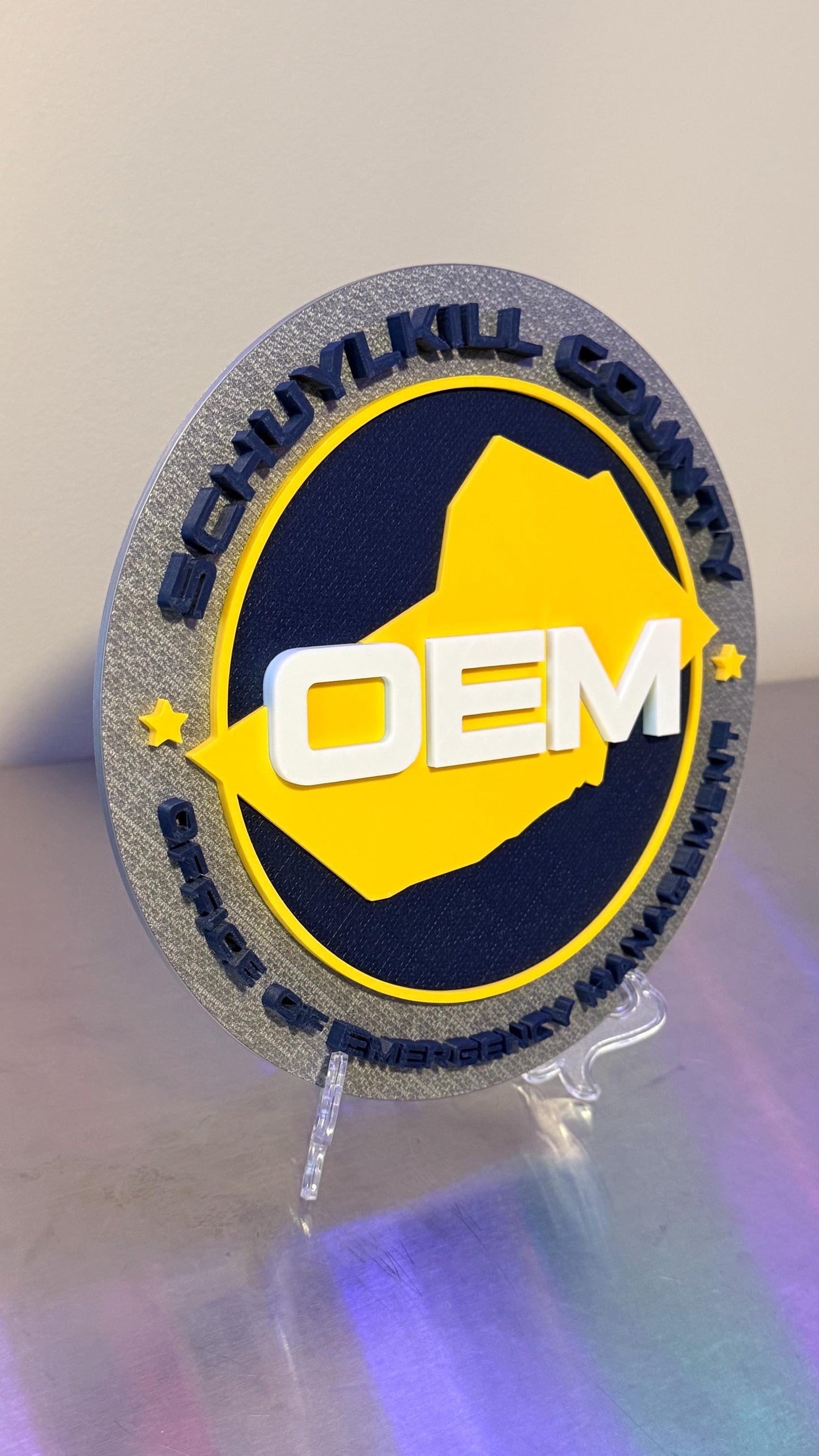 Customizable Pennsylvania OEM 3D Display Plaque Emergency Management PA