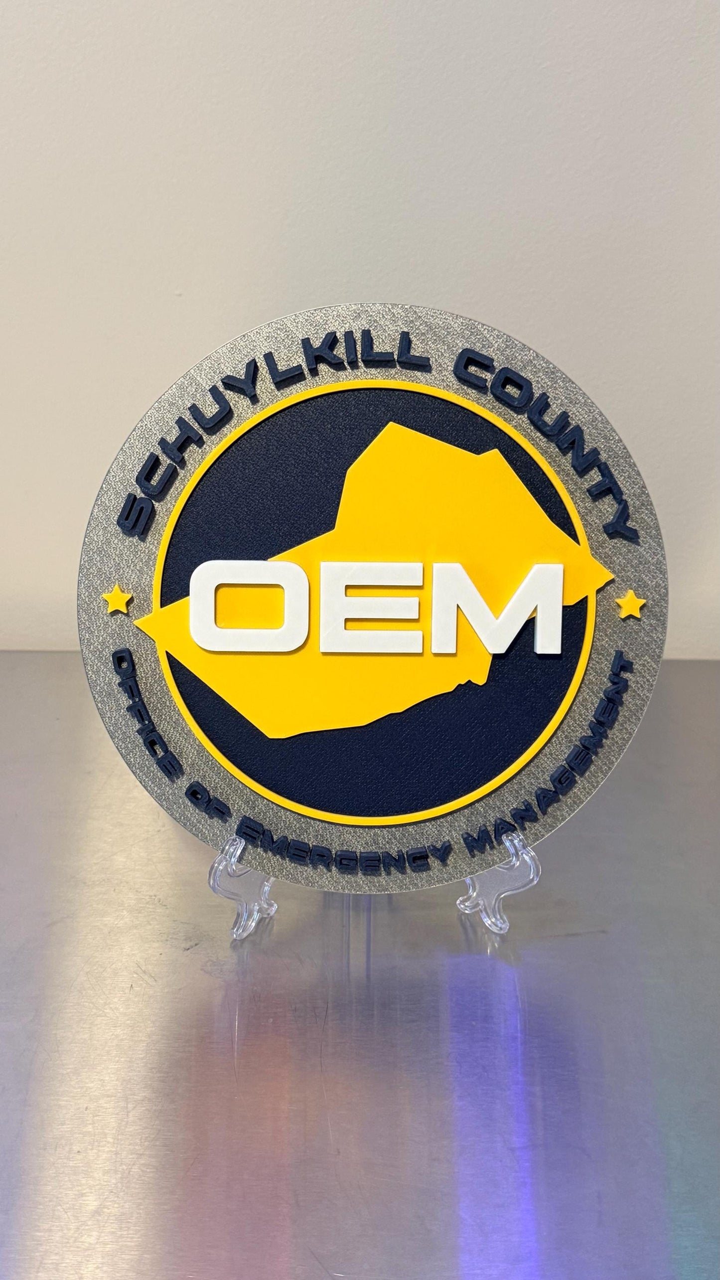 Customizable Pennsylvania OEM 3D Display Plaque Emergency Management PA