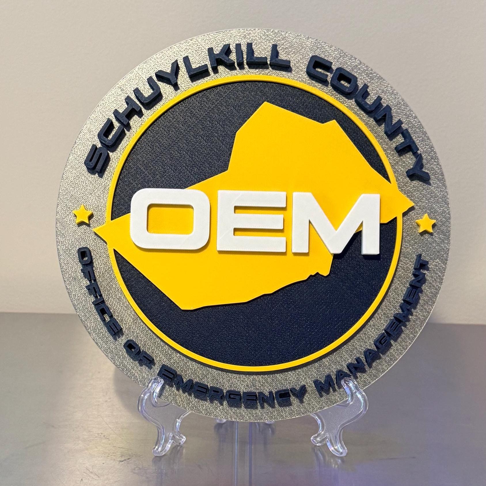 Customizable Pennsylvania OEM 3D Display Plaque Emergency Management PA