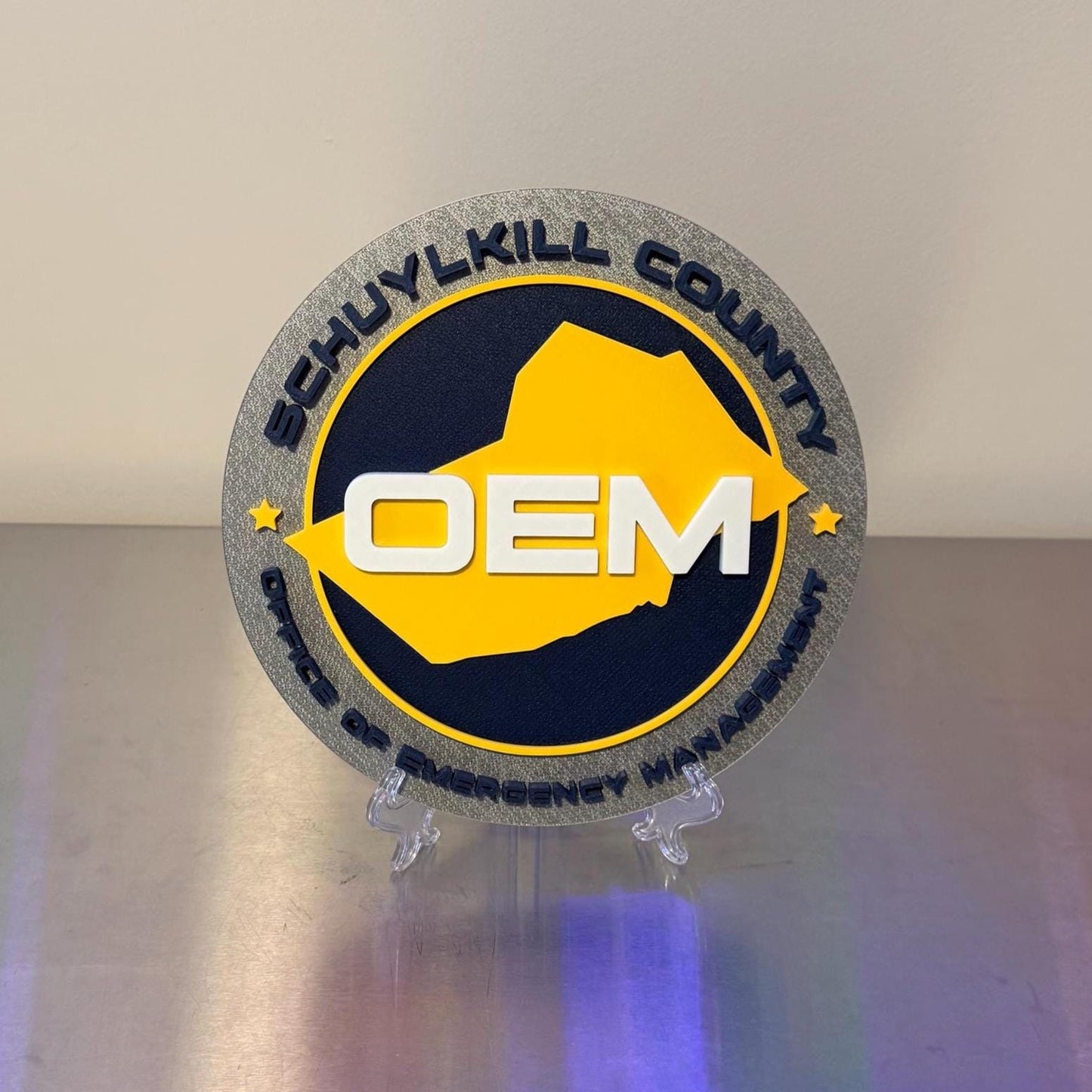 Customizable Pennsylvania OEM 3D Display Plaque Emergency Management PA