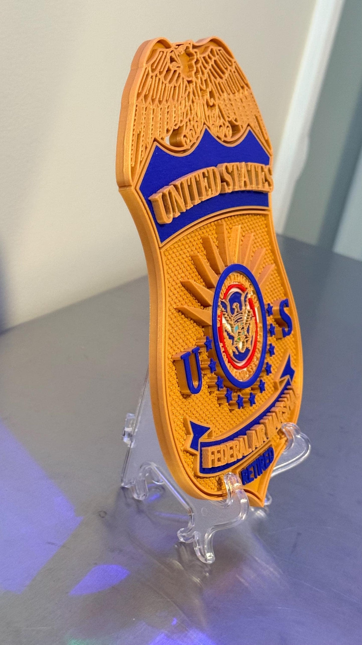 Federal Air Marshal 3D Badge Display Plaque Government Homeland Security Law Enforcement Officer Gift