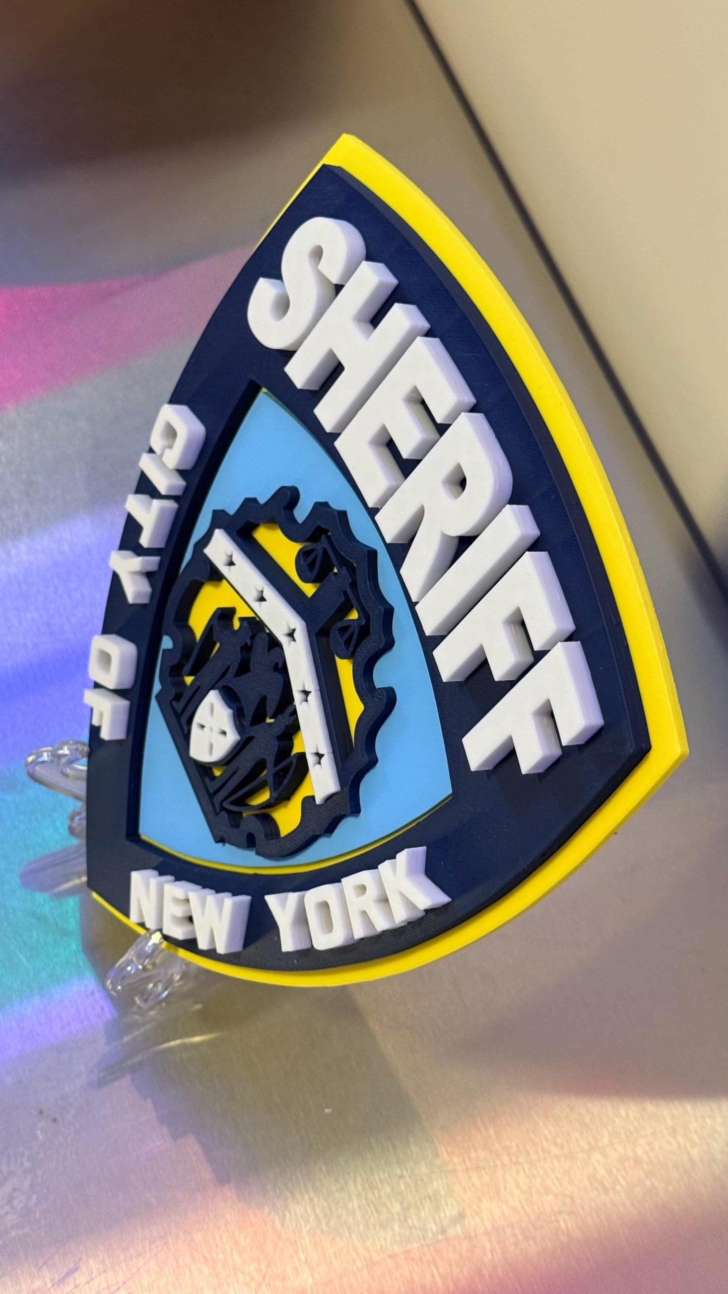New York City Sheriff 3D Embossed Display Plaque: NYC Sheriff Wall Art