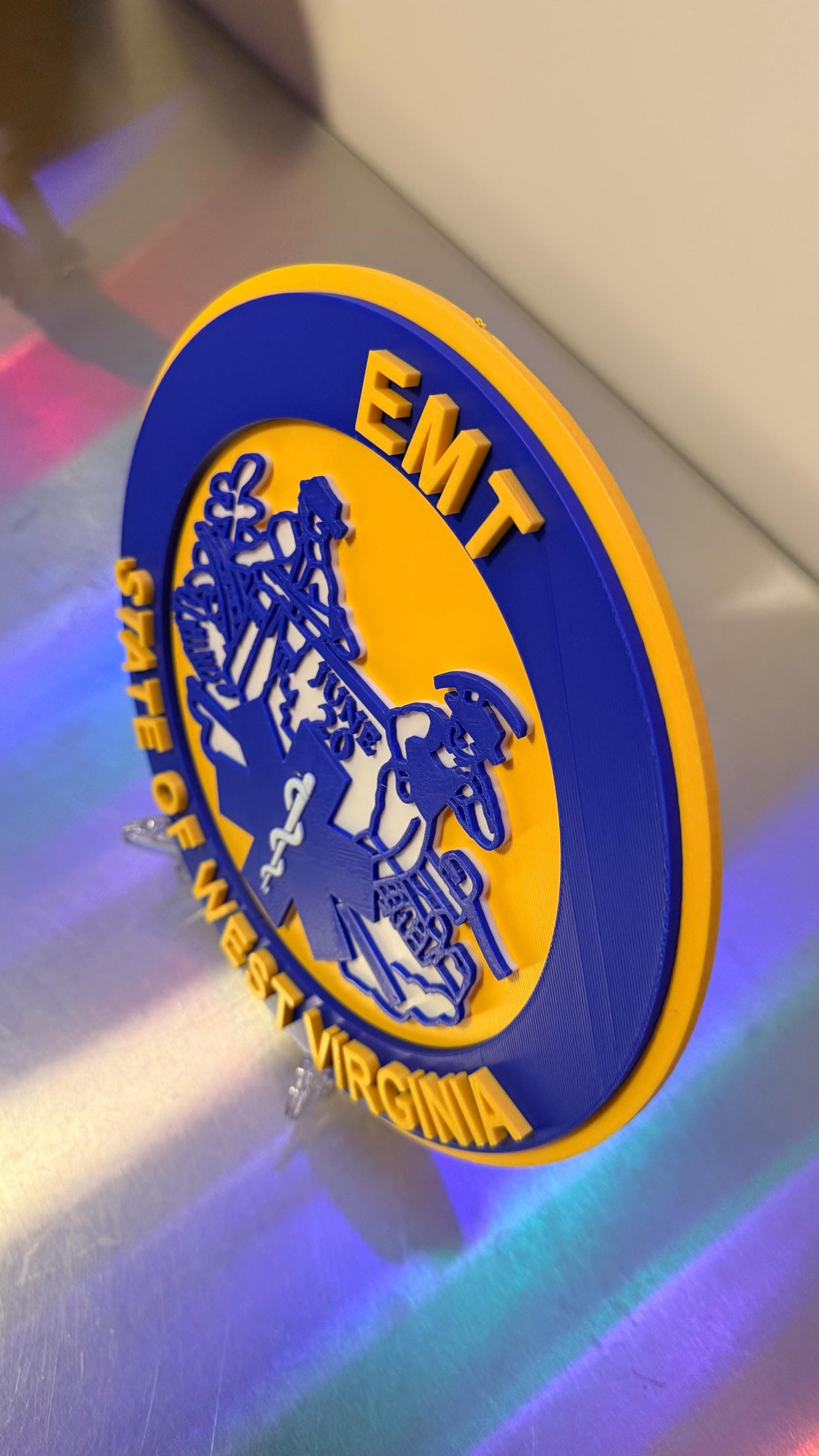 West Virginia EMT & Paramedic EMS 3D Embossed Display Plaque WE