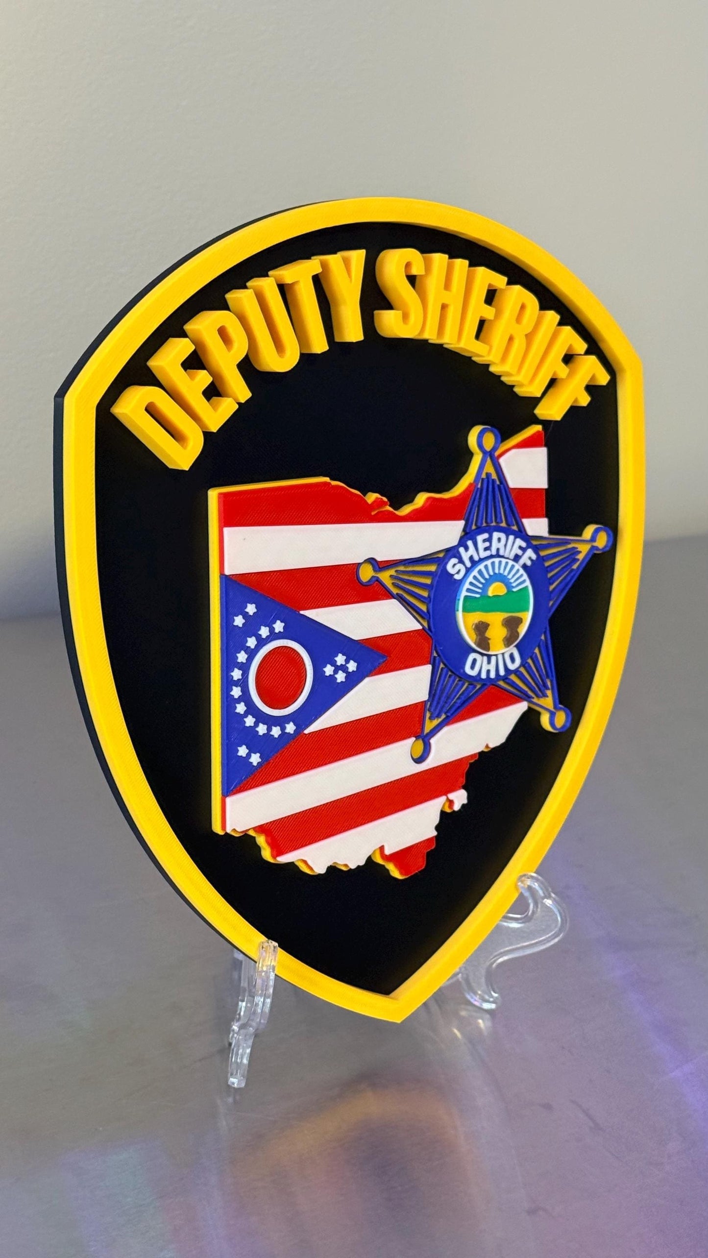 Ohio Deputy Sheriff 3D Plaque - First Responder Wall Art