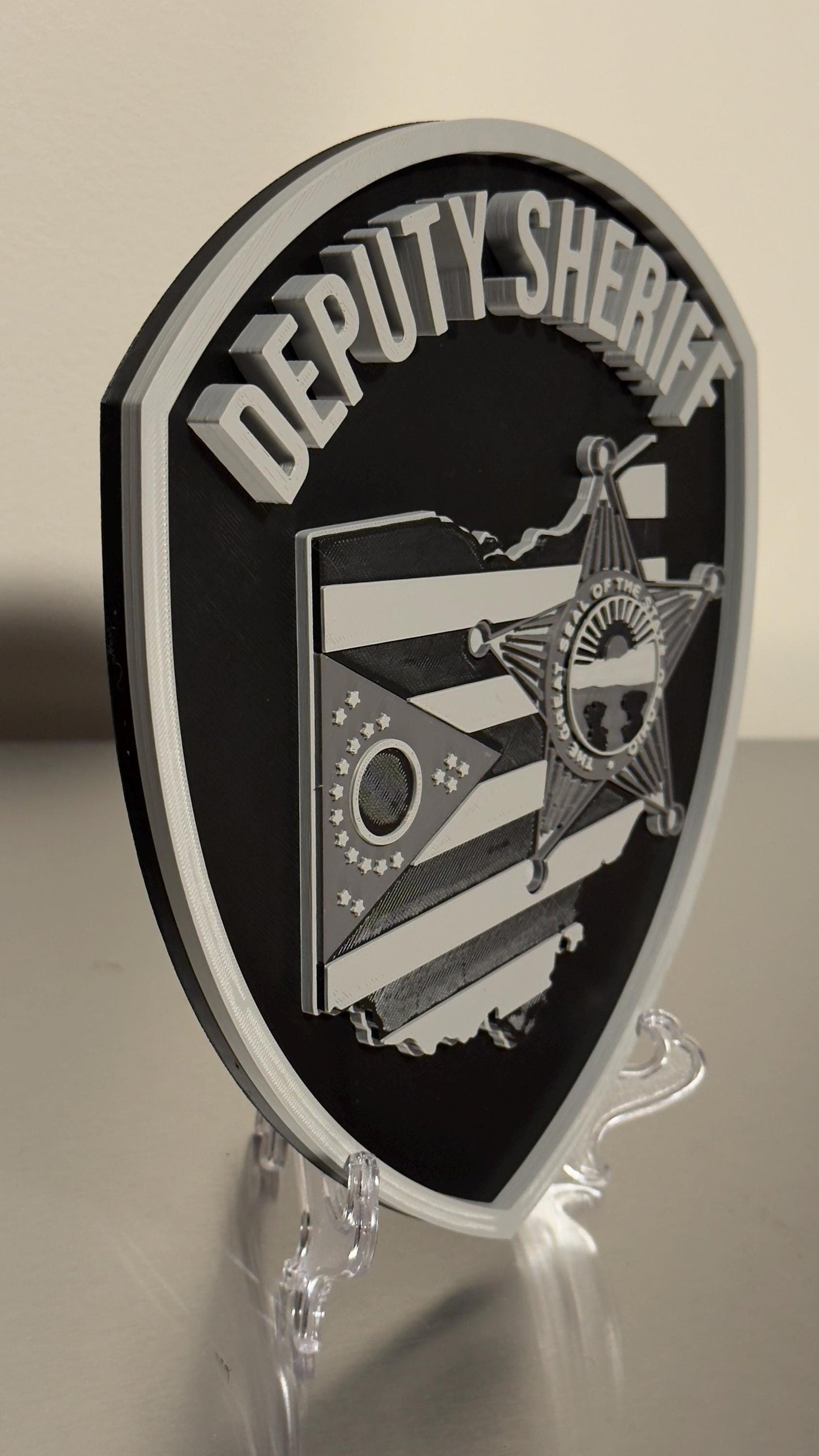 Ohio Deputy Sheriff 3D Plaque - First Responder Wall Art