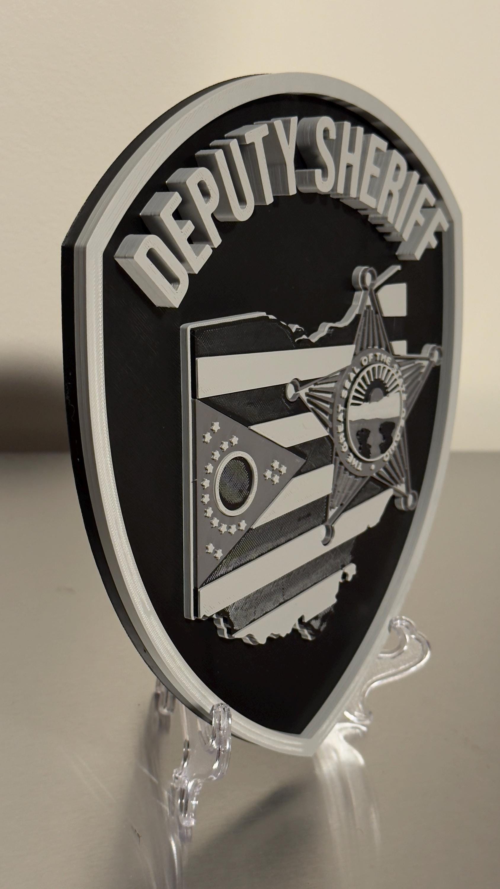Ohio Deputy Sheriff 3D Plaque - First Responder Wall Art