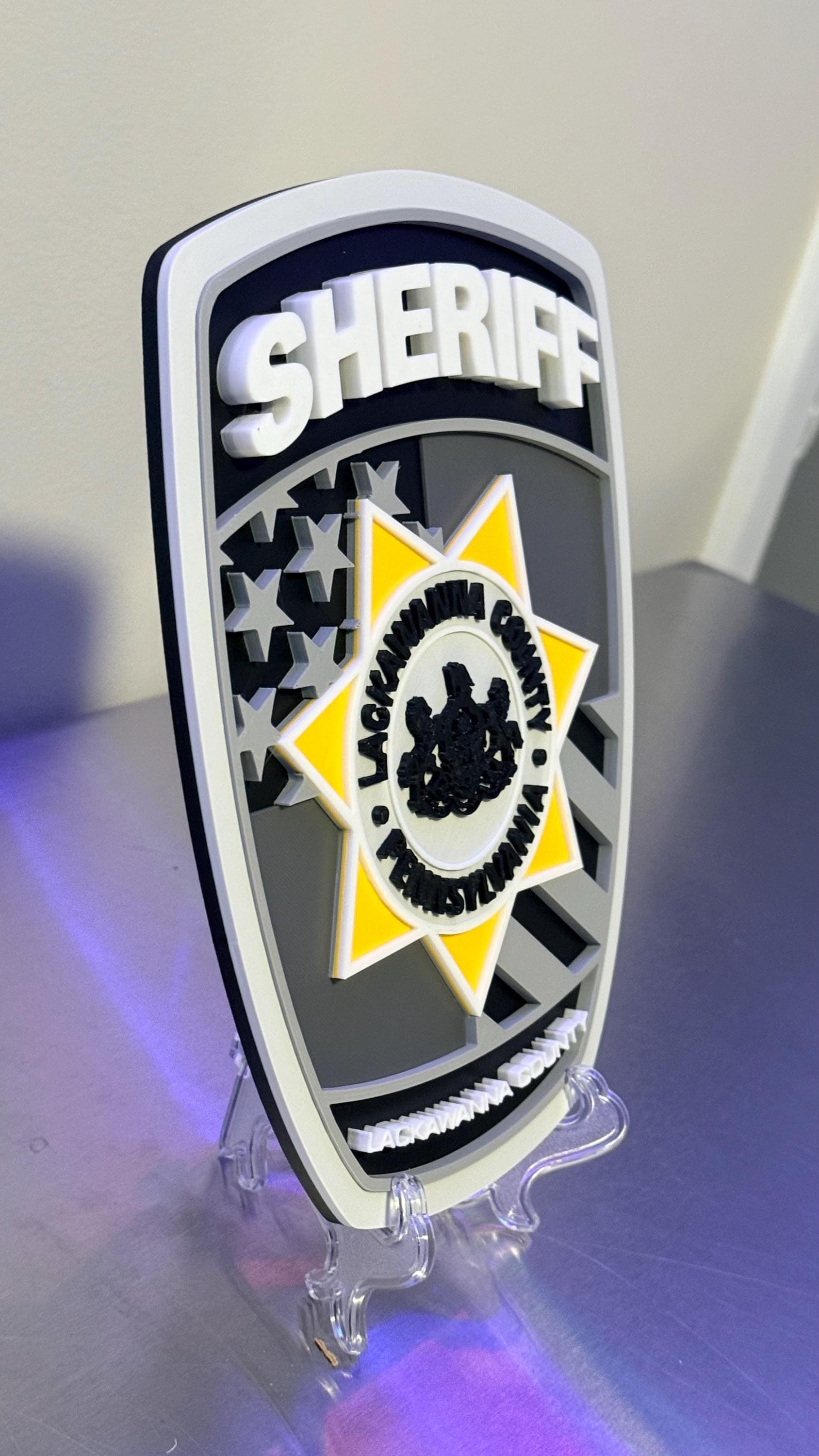 Lackawanna County Sheriff 3D Display Plaque - First Responder Wall Art PA Pennsylvania
