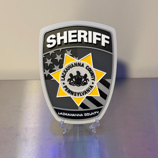 Lackawanna County Sheriff 3D Display Plaque - First Responder Wall Art PA Pennsylvania