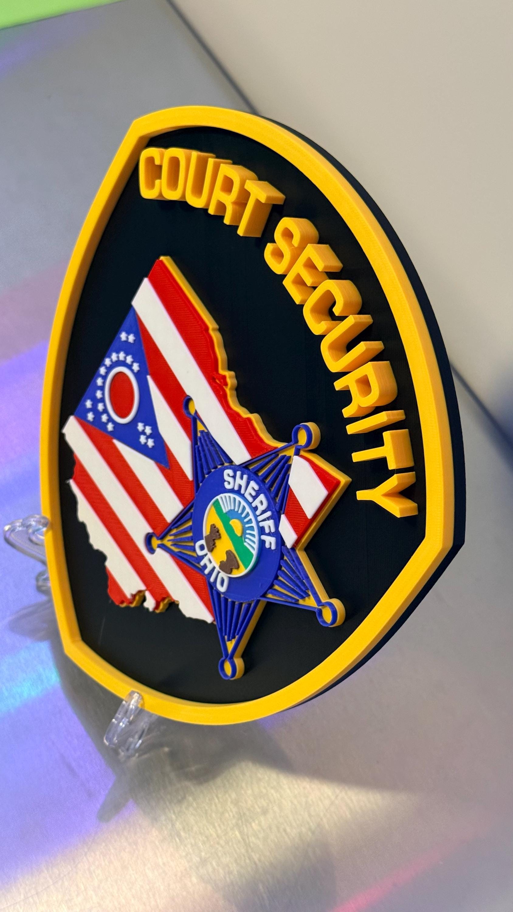 Ohio Court Security 3D Embossed Display Plaque: First Responder Wall Art