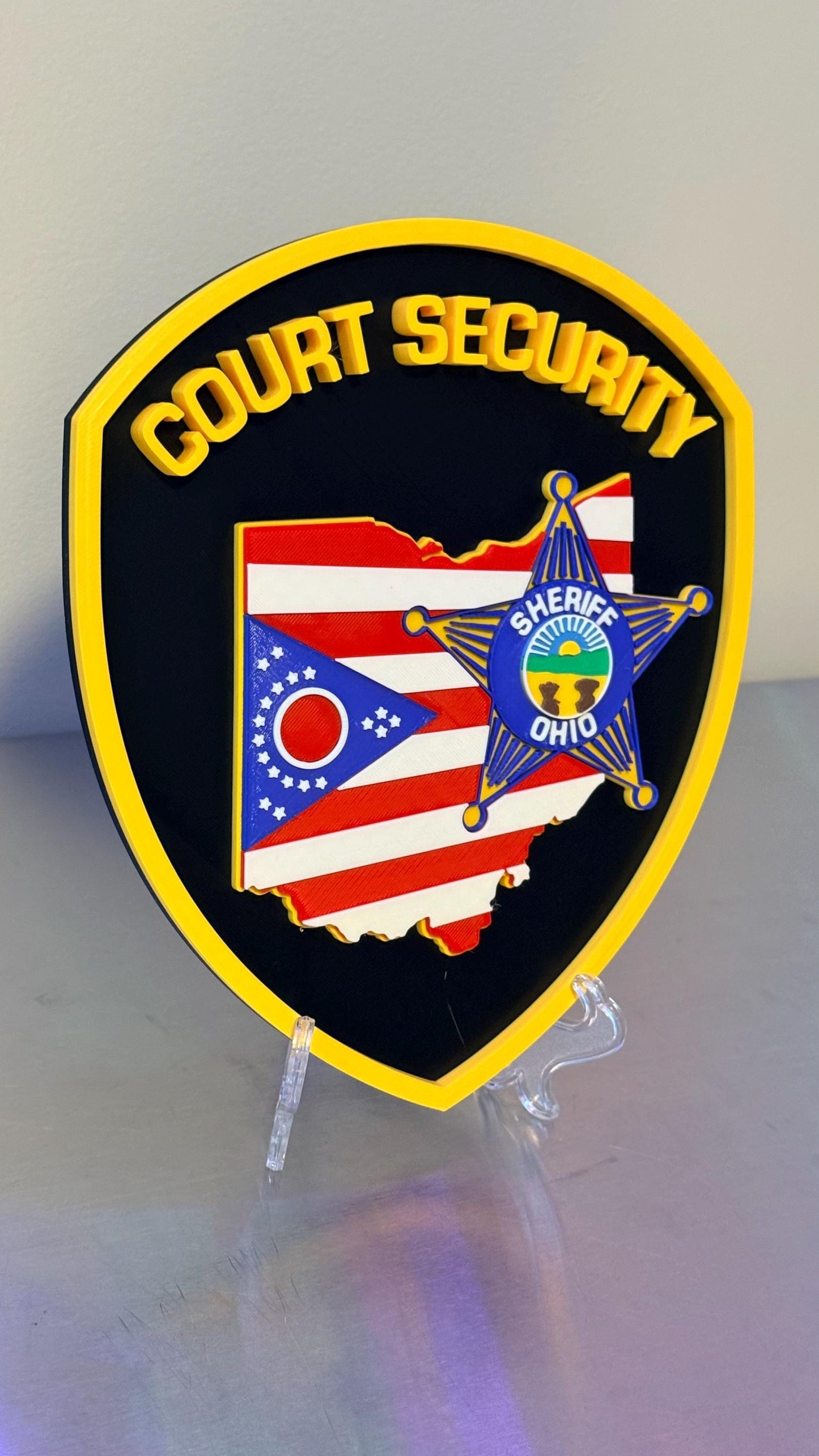 Ohio Court Security 3D Embossed Display Plaque: First Responder Wall Art