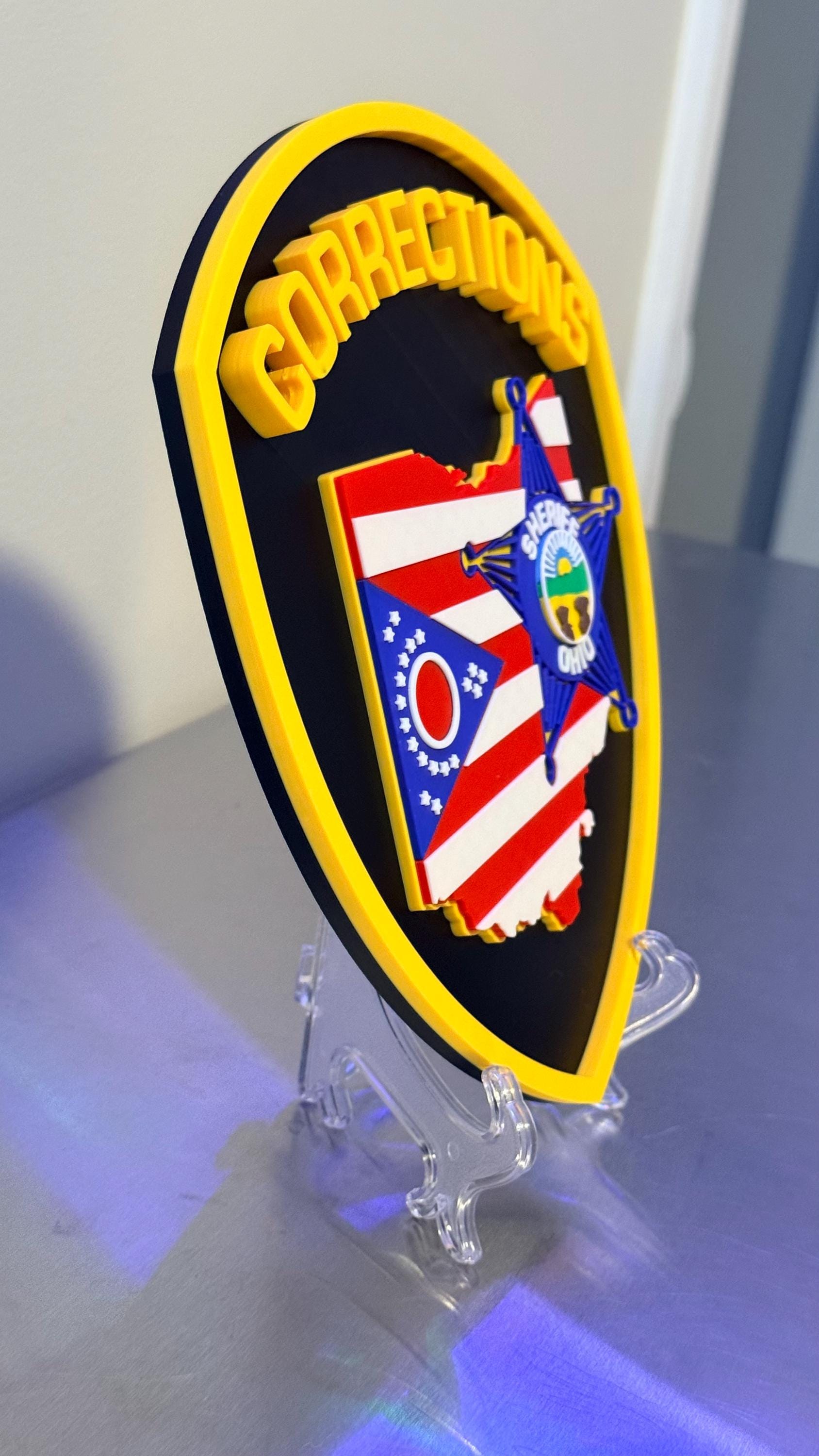 Ohio Corrections 3D Embossed Display Plaque: First Responder Wall Art
