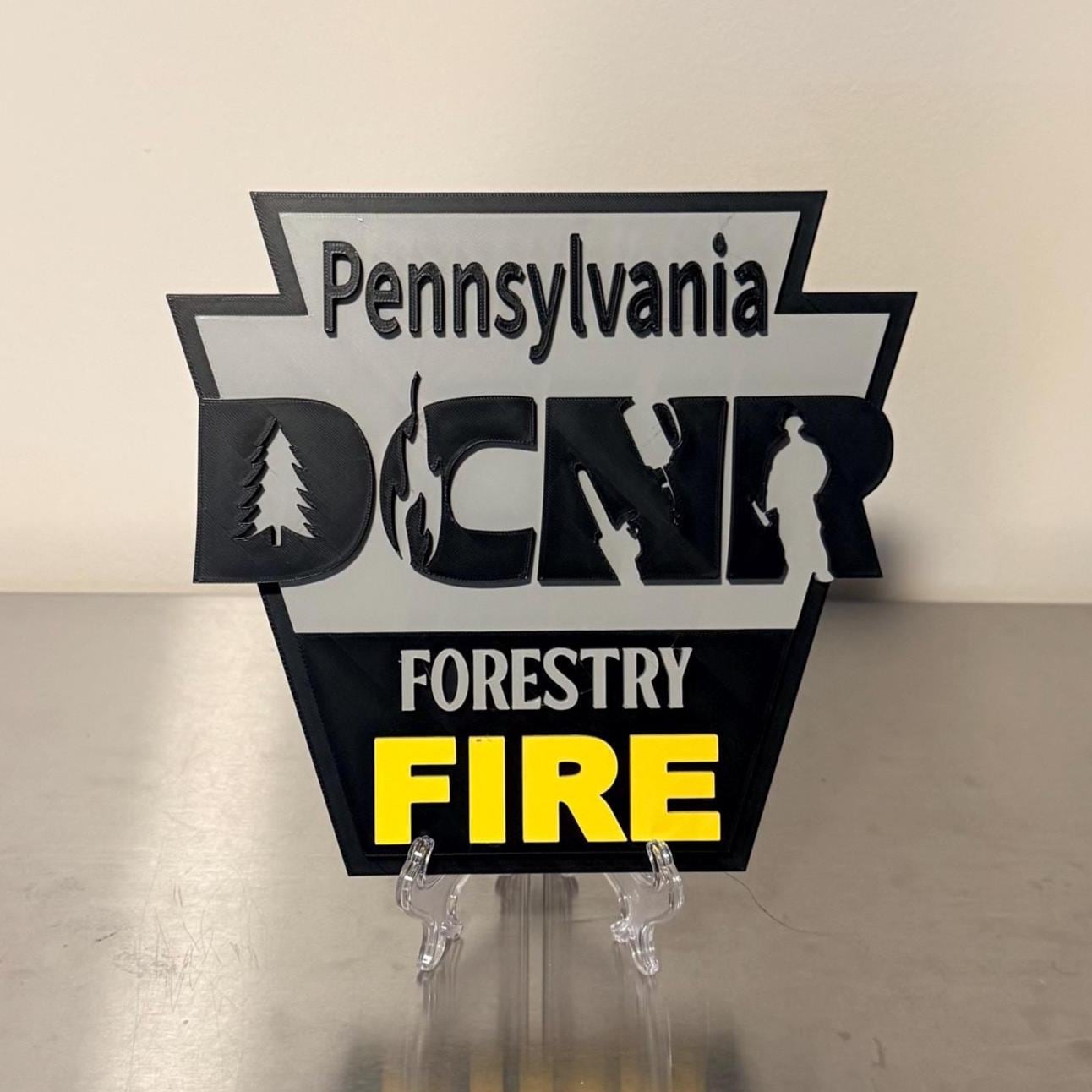 DCNR Forestry FIRE Pennsylvania Plaque: First Responder Tribute PA