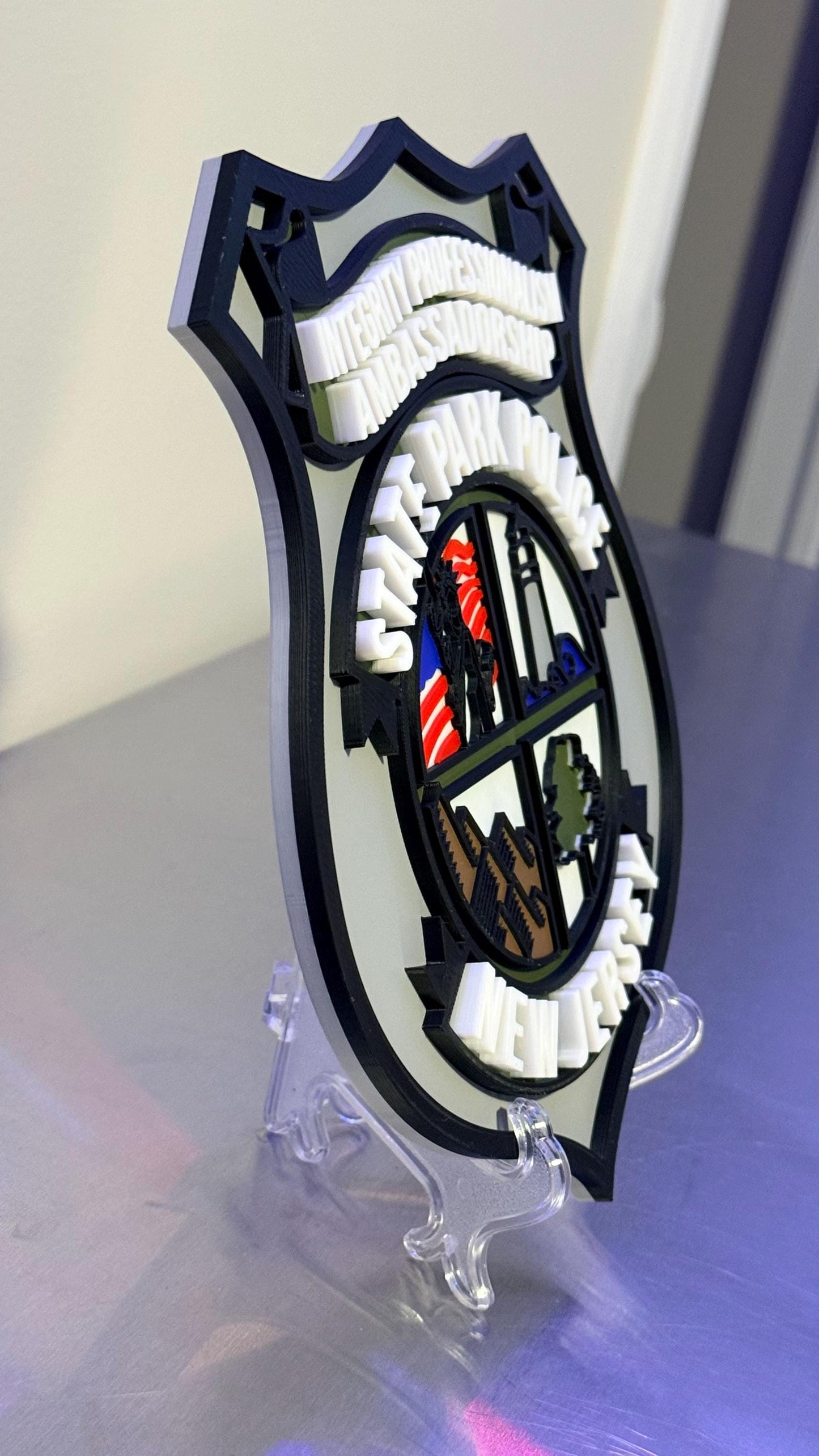 NJ State Park Police 3D Embossed Plaque 9" New Jersey