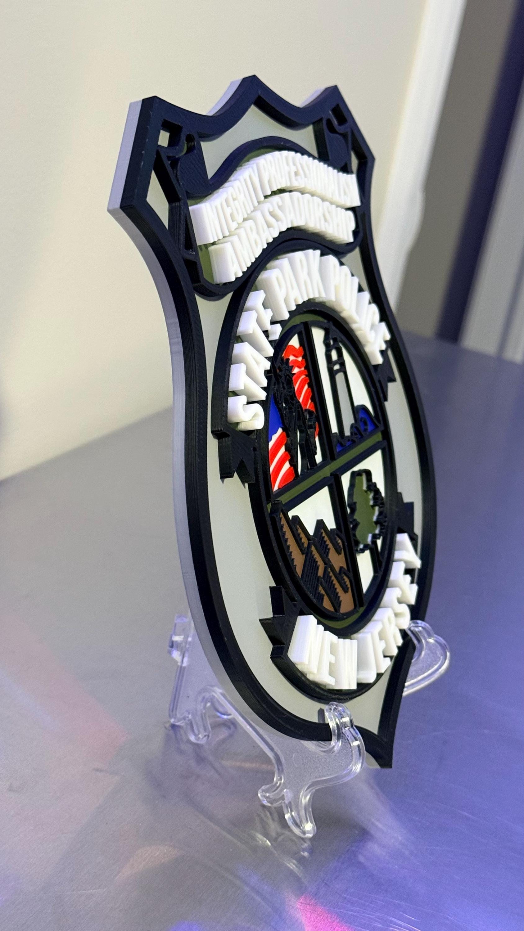 NJ State Park Police 3D Embossed Plaque 9" New Jersey
