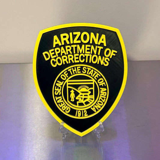 Arizona Department of Corrections 3D Display Plaque First Responder AZ