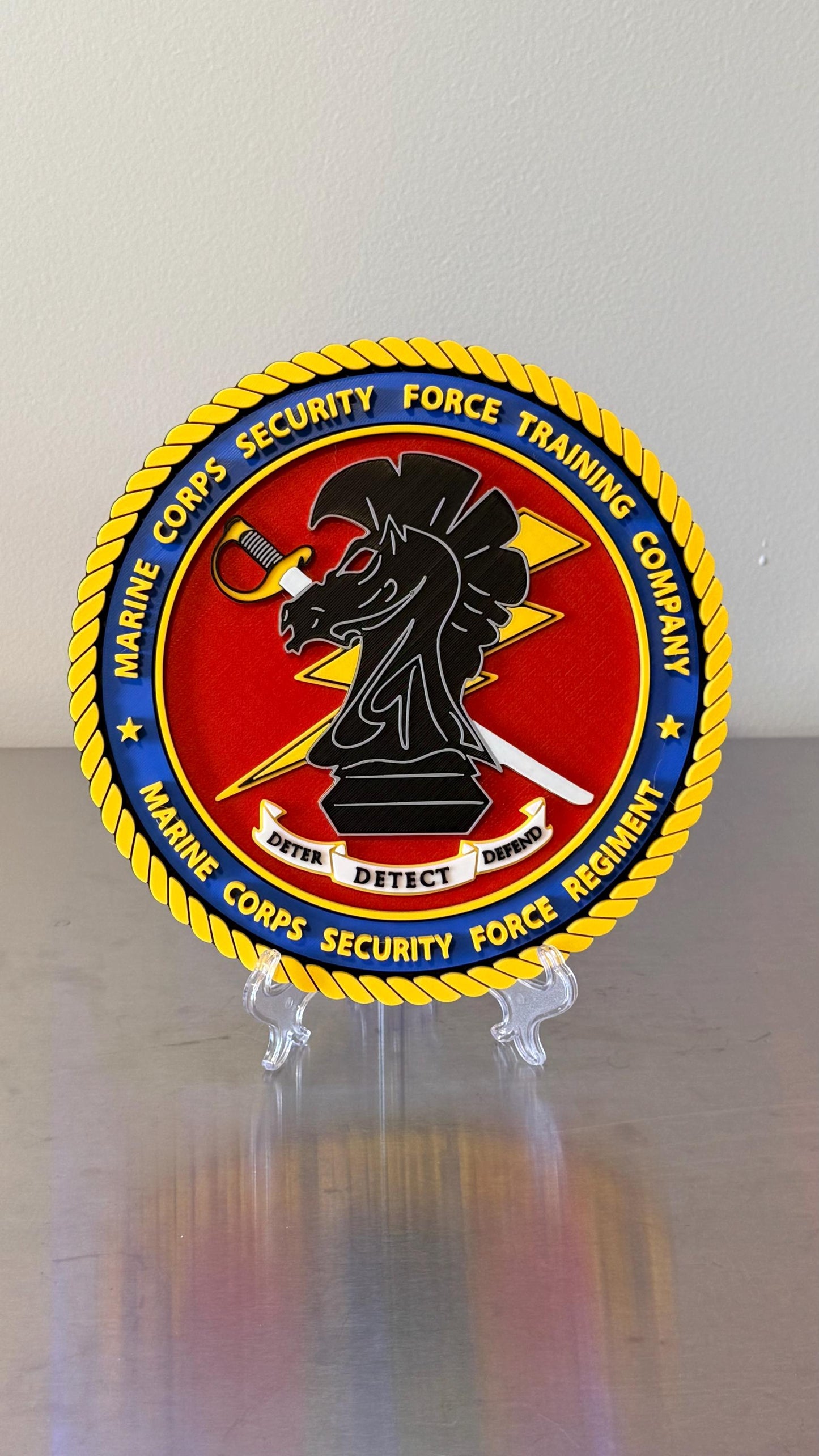 Marine Corps Security Force Training Company 3D Embossed Plaque: First Responder Wall Art Military Government