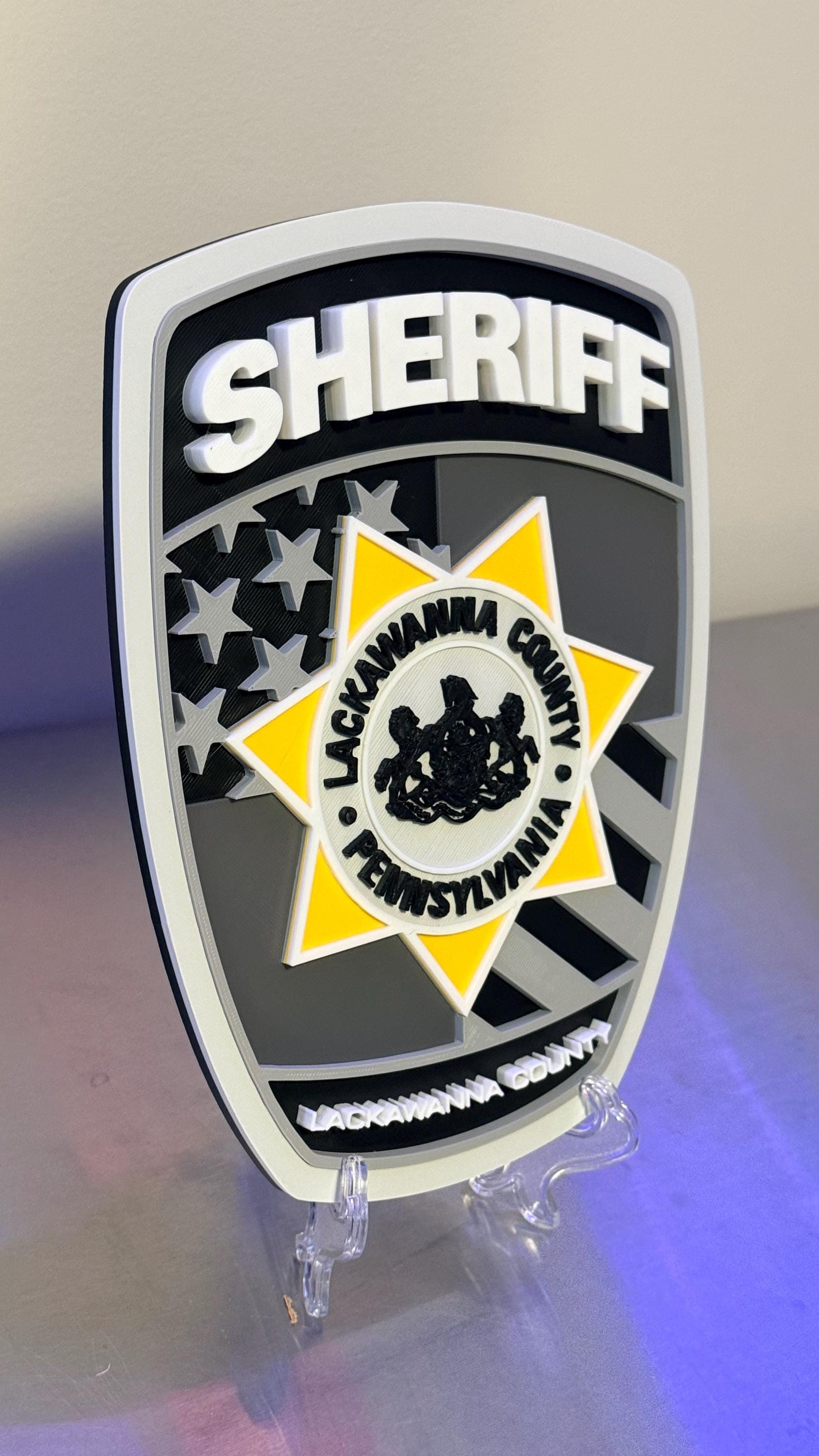 Lackawanna County Sheriff 3D Display Plaque - First Responder Wall Art PA Pennsylvania