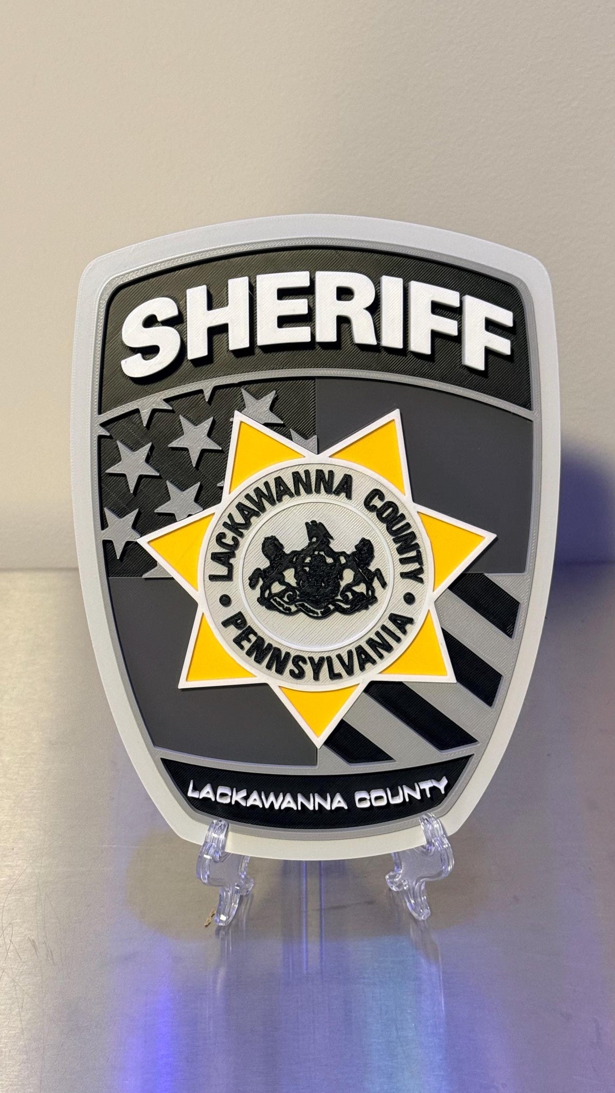 Lackawanna County Sheriff 3D Display Plaque - First Responder Display Plaque PA Pennsylvania