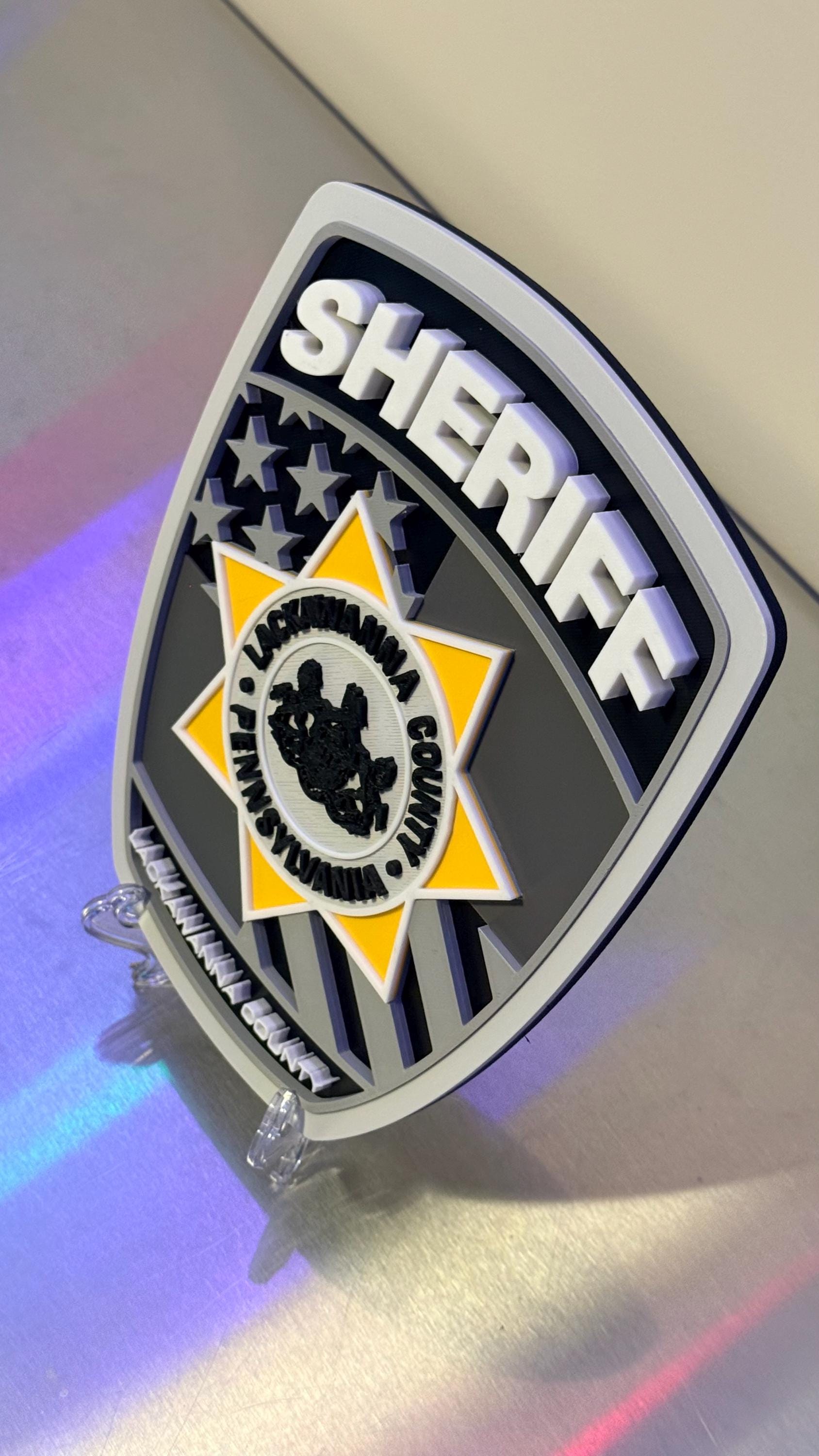 Lackawanna County Sheriff 3D Display Plaque - First Responder Wall Art PA Pennsylvania