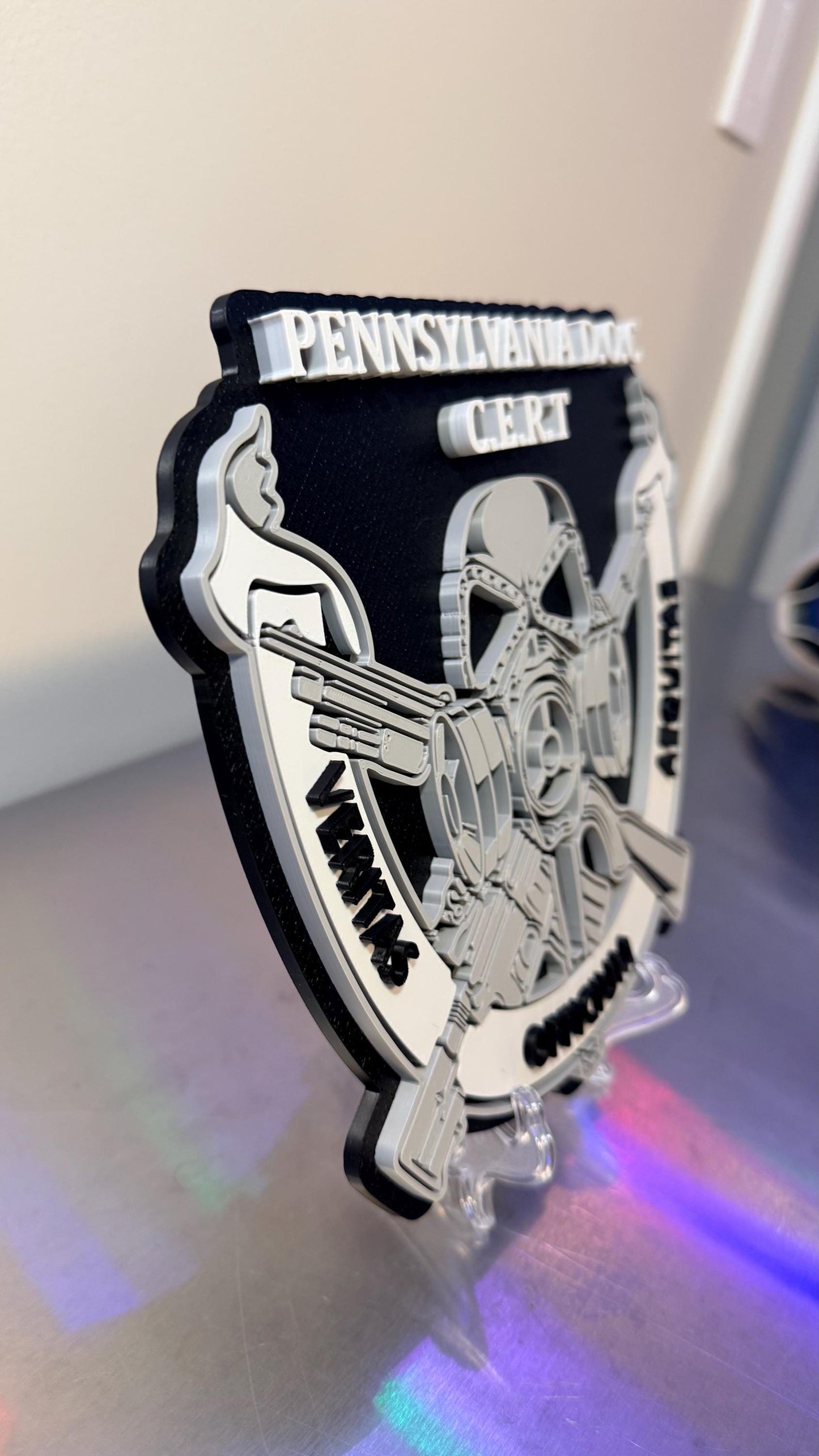 PA Corrections CERT 3D Display Plaque - First Responder Wall Art Pennsylvania