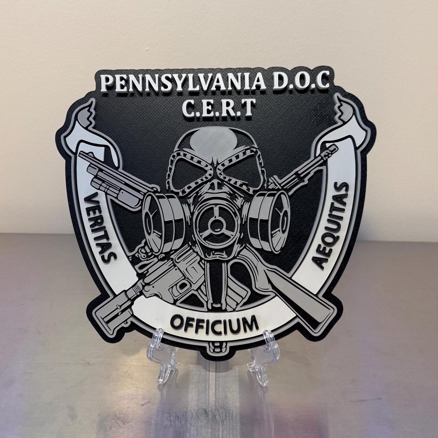 PA Corrections CERT 3D Display Plaque - First Responder Wall Art Pennsylvania