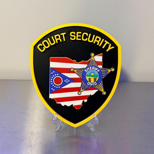 Ohio Court Security 3D Embossed Display Plaque: First Responder Wall Art