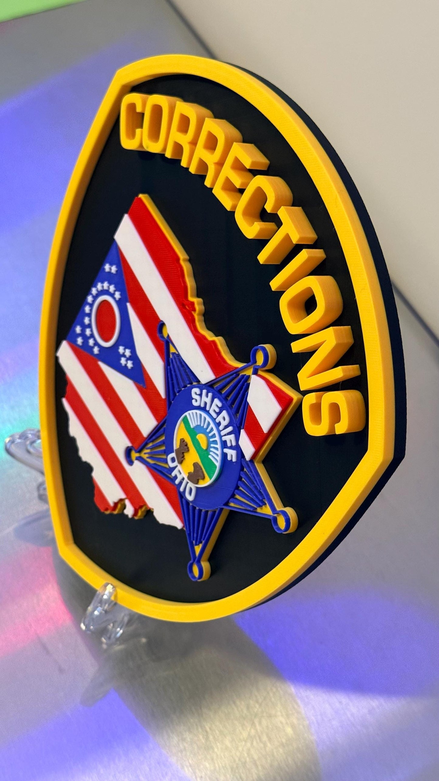 Ohio Corrections 3D Embossed Display Plaque: First Responder Wall Art