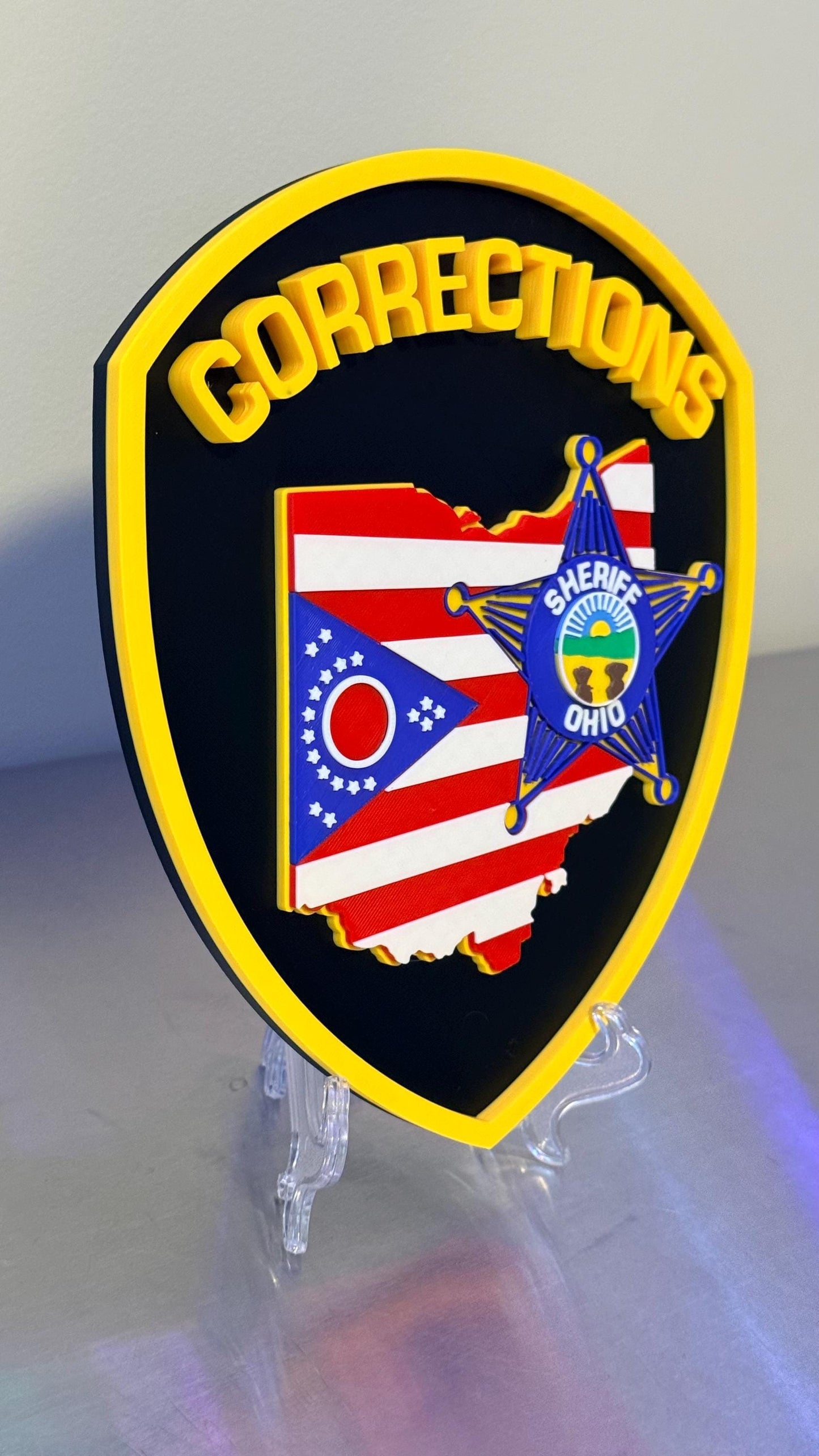 Ohio Corrections 3D Embossed Display Plaque: First Responder Wall Art